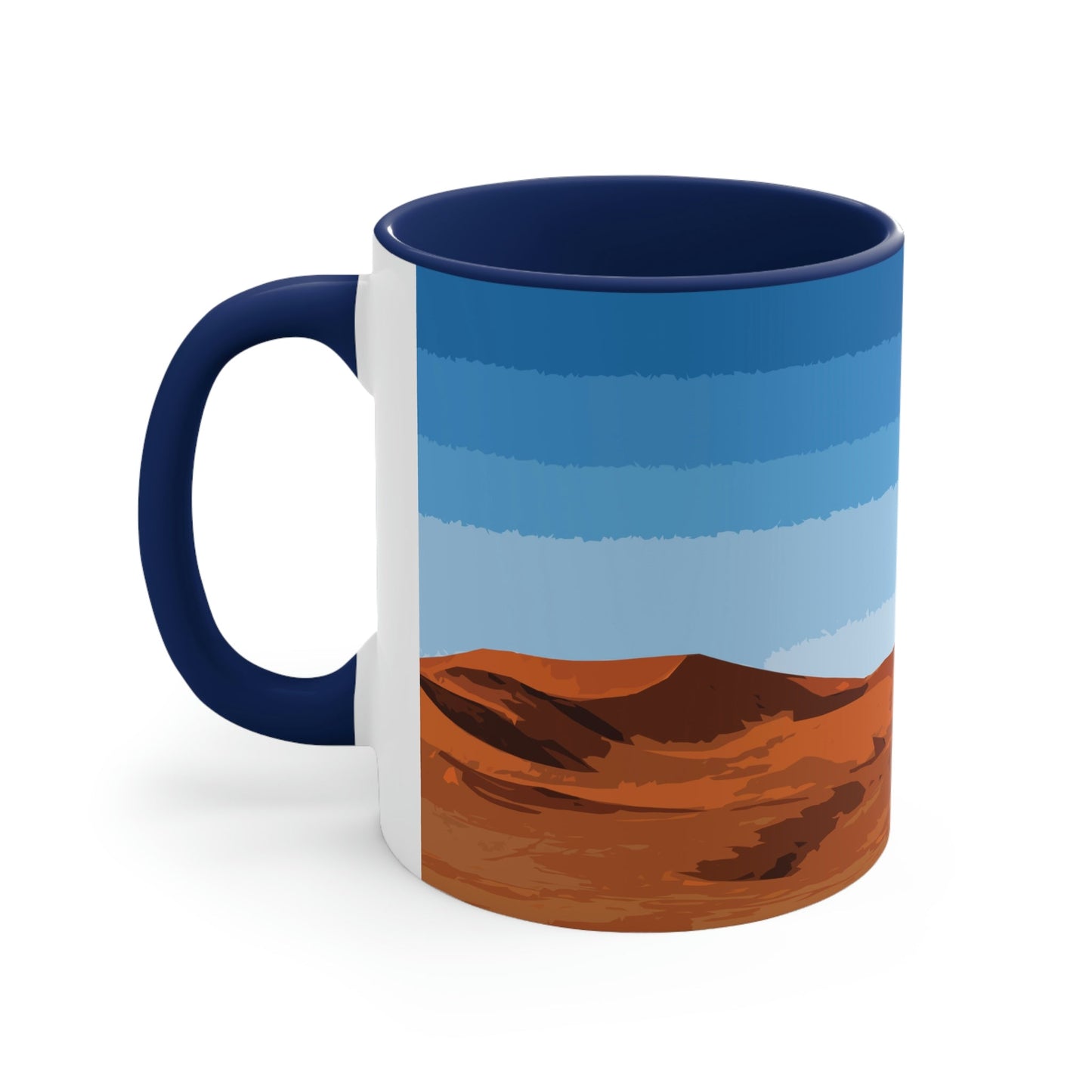 Landscape Desert Orange Sand Abstract Nature Modern Art Aesthetics Classic Accent Coffee Mug 11oz Ichaku [Perfect Gifts Selection]