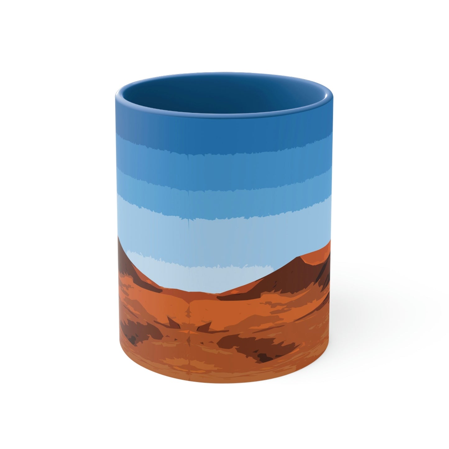 Landscape Desert Orange Sand Abstract Nature Modern Art Aesthetics Classic Accent Coffee Mug 11oz Ichaku [Perfect Gifts Selection]