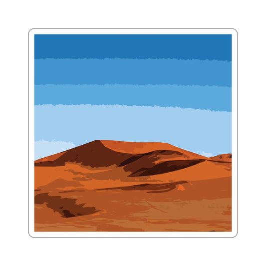 Landscape Desert Orange Sand Abstract Nature Modern Art Aesthetics Die-Cut Sticker Ichaku [Perfect Gifts Selection]