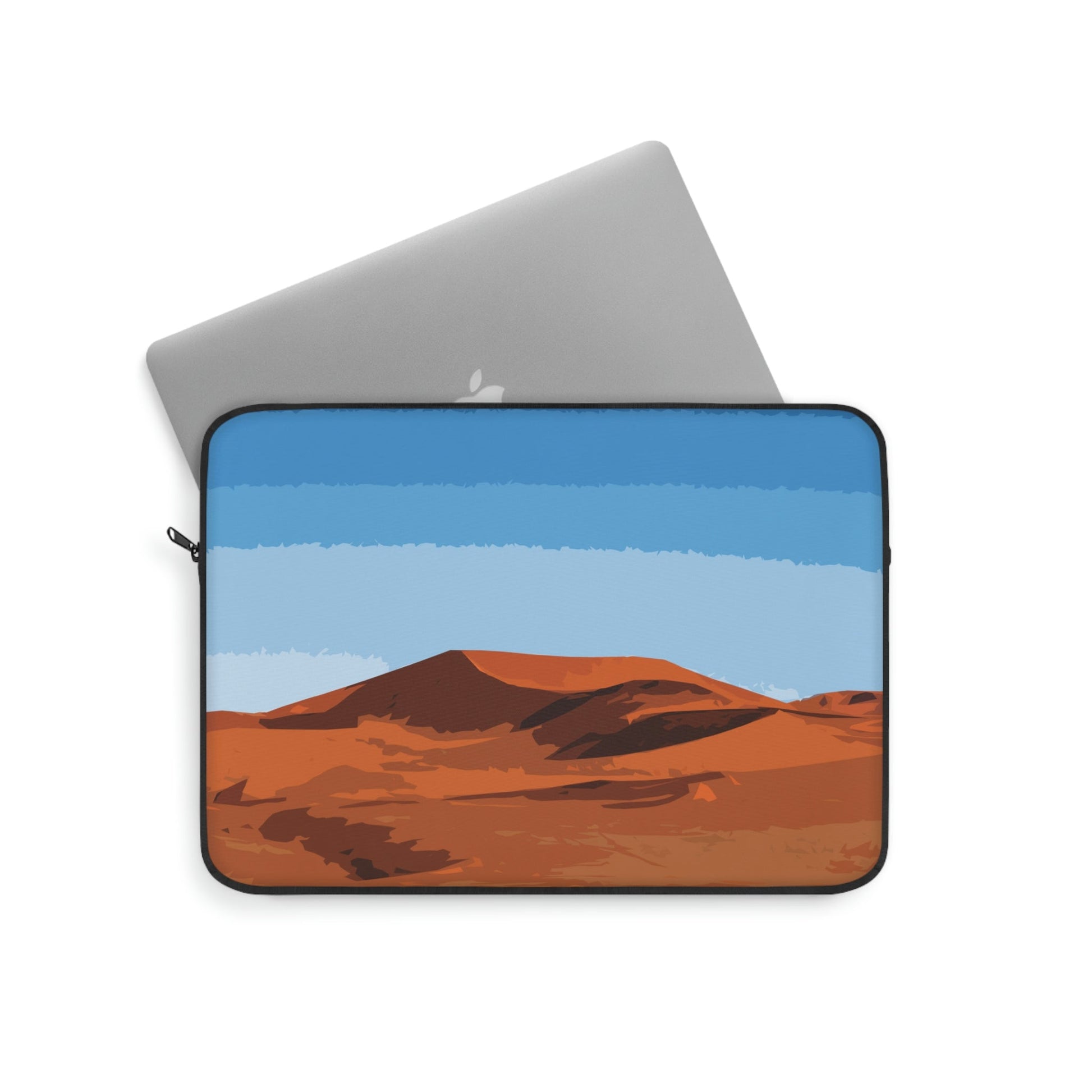 Landscape Desert Orange Sand Abstract Nature Modern Art Aesthetics Laptop Sleeve Ichaku [Perfect Gifts Selection]