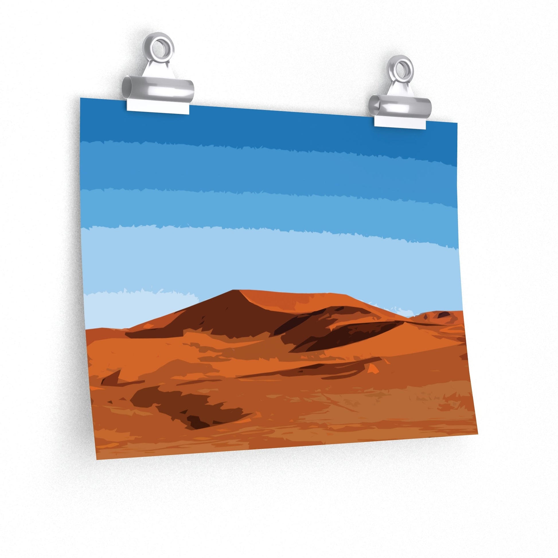 Landscape Desert Orange Sand Abstract Nature Modern Art Aesthetics Premium Matte Horizontal Posters Ichaku [Perfect Gifts Selection]