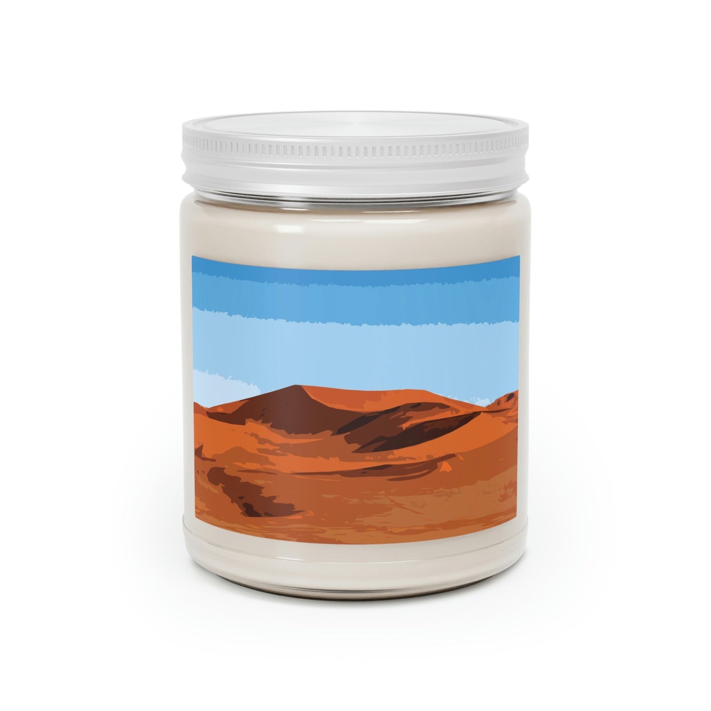 Landscape Desert Orange Sand Abstract Nature Modern Art Aesthetics Scented Candle Up to 60hSoy Wax 9oz Ichaku [Perfect Gifts Selection]