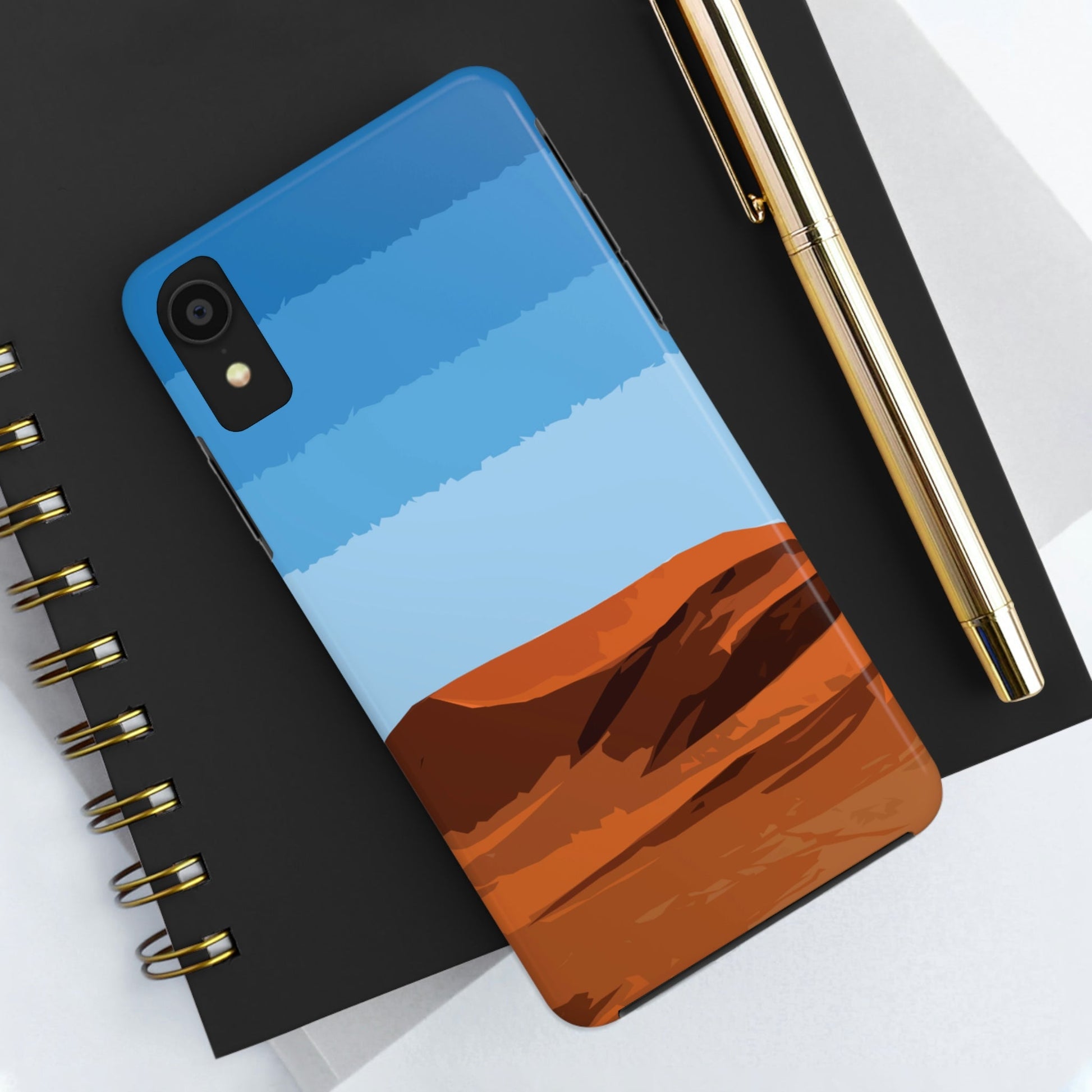 Landscape Desert Orange Sand Abstract Nature Modern Art Aesthetics Tough Phone Cases Case-Mate Ichaku [Perfect Gifts Selection]