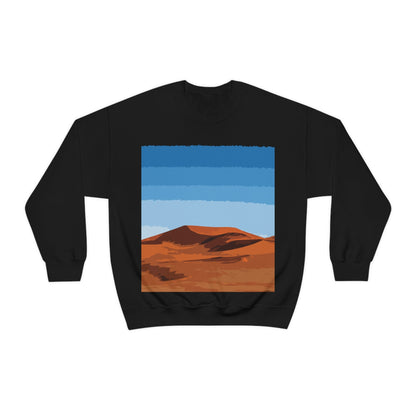 Landscape Desert Orange Sand Abstract Nature Modern Art Aesthetics Unisex Heavy Blend™ Crewneck Sweatshirt Ichaku [Perfect Gifts Selection]