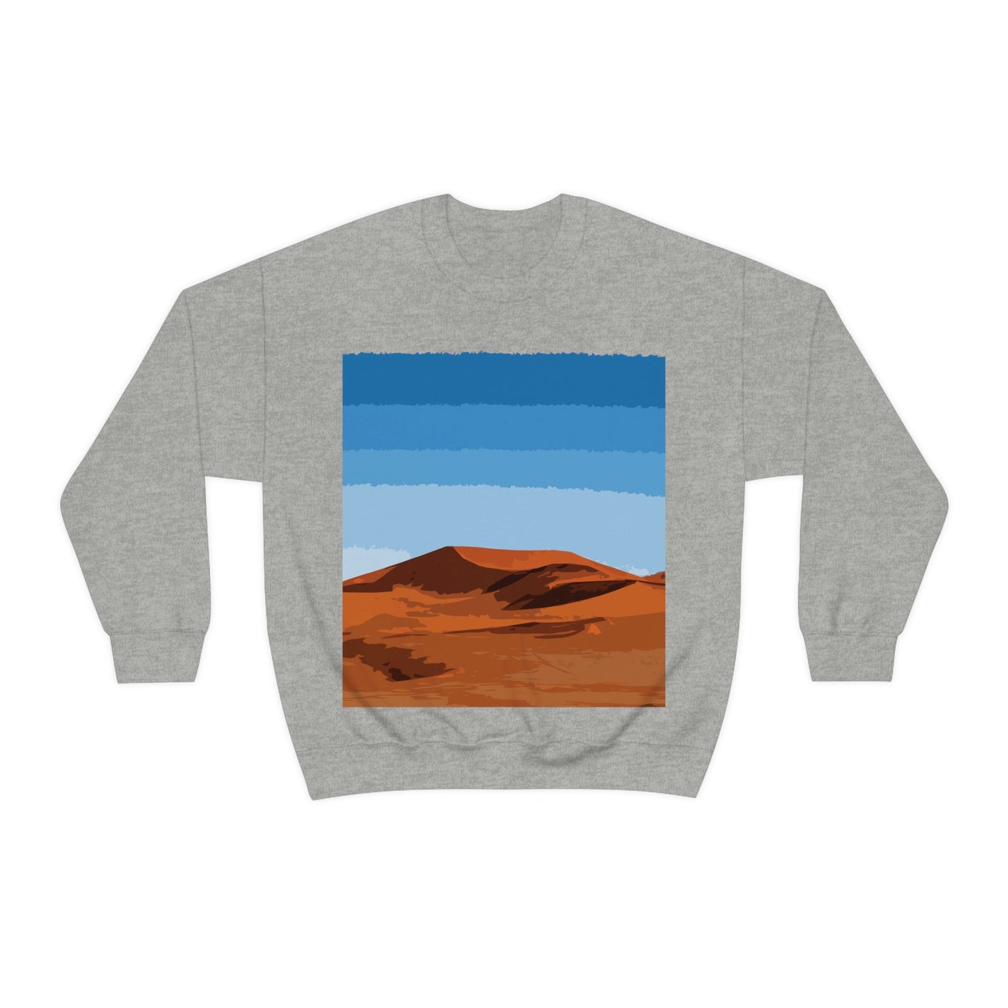 Landscape Desert Orange Sand Abstract Nature Modern Art Aesthetics Unisex Heavy Blend™ Crewneck Sweatshirt Ichaku [Perfect Gifts Selection]