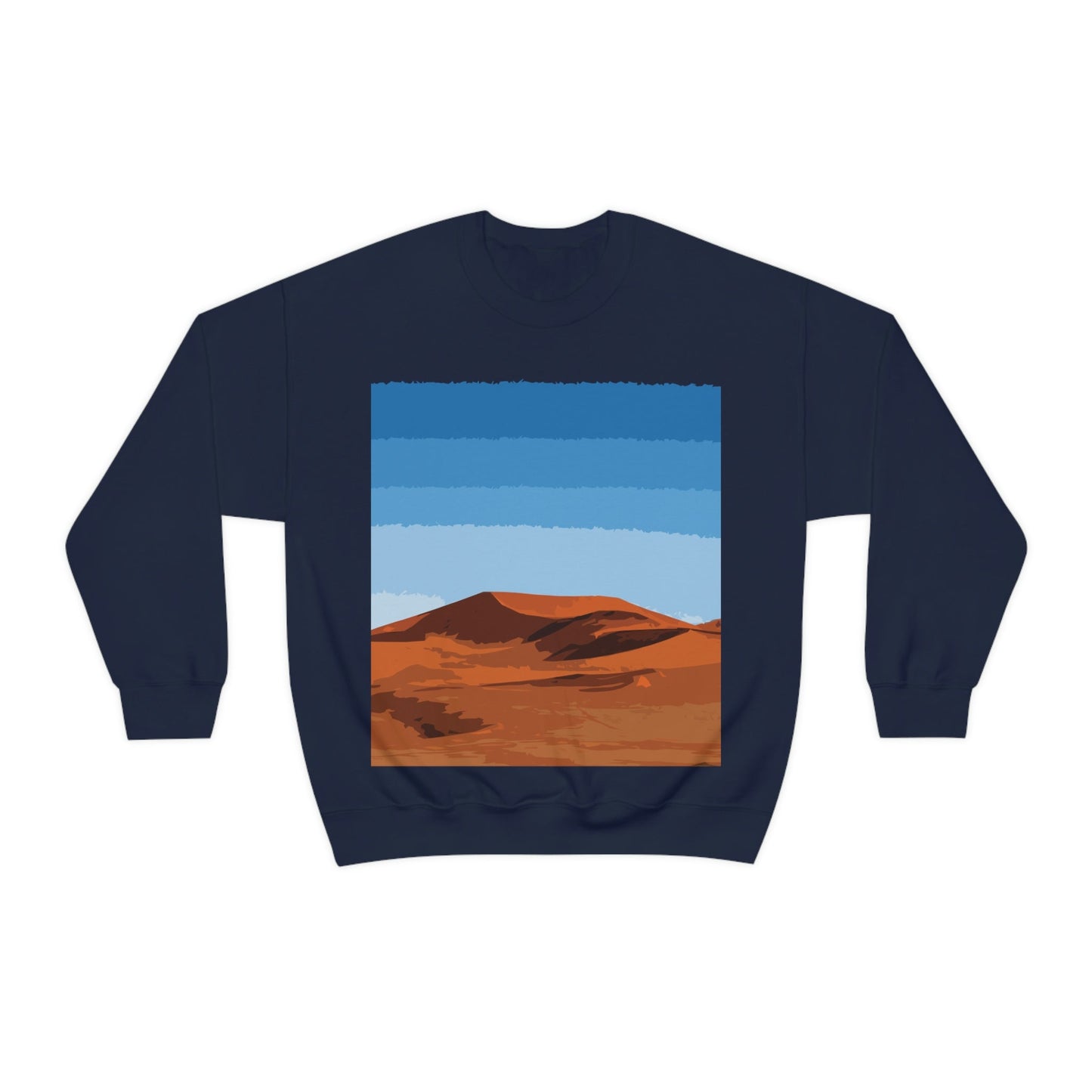 Landscape Desert Orange Sand Abstract Nature Modern Art Aesthetics Unisex Heavy Blend™ Crewneck Sweatshirt Ichaku [Perfect Gifts Selection]