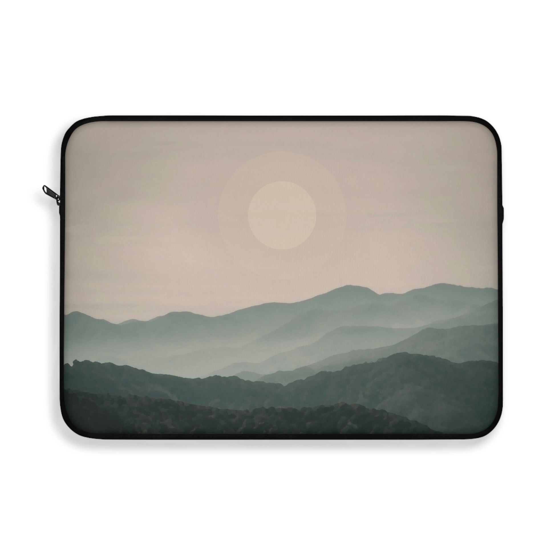 Landscape Foggy Forest Mountains Nature Modern Art Aesthetics Laptop Sleeve Ichaku [Perfect Gifts Selection]