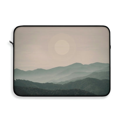 Landscape Foggy Forest Mountains Nature Modern Art Aesthetics Laptop Sleeve Ichaku [Perfect Gifts Selection]