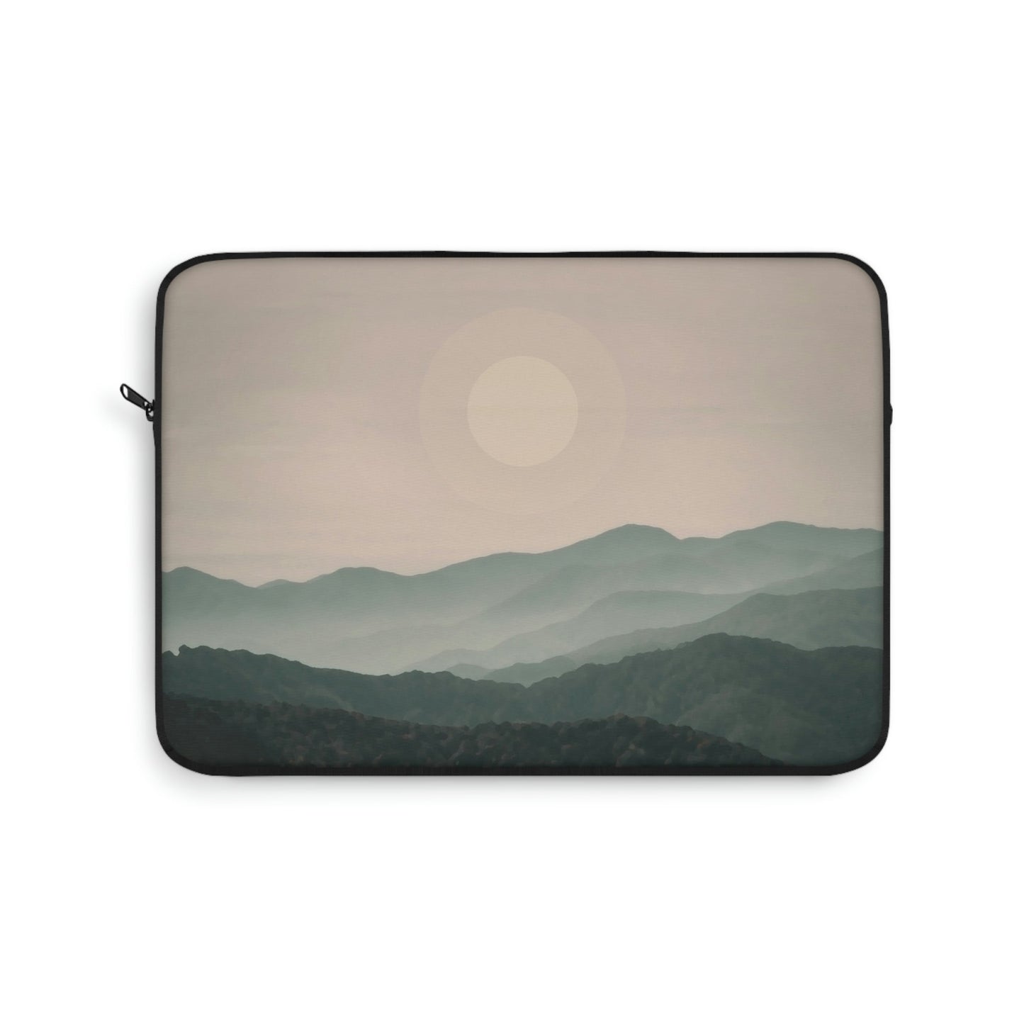 Landscape Foggy Forest Mountains Nature Modern Art Aesthetics Laptop Sleeve Ichaku [Perfect Gifts Selection]