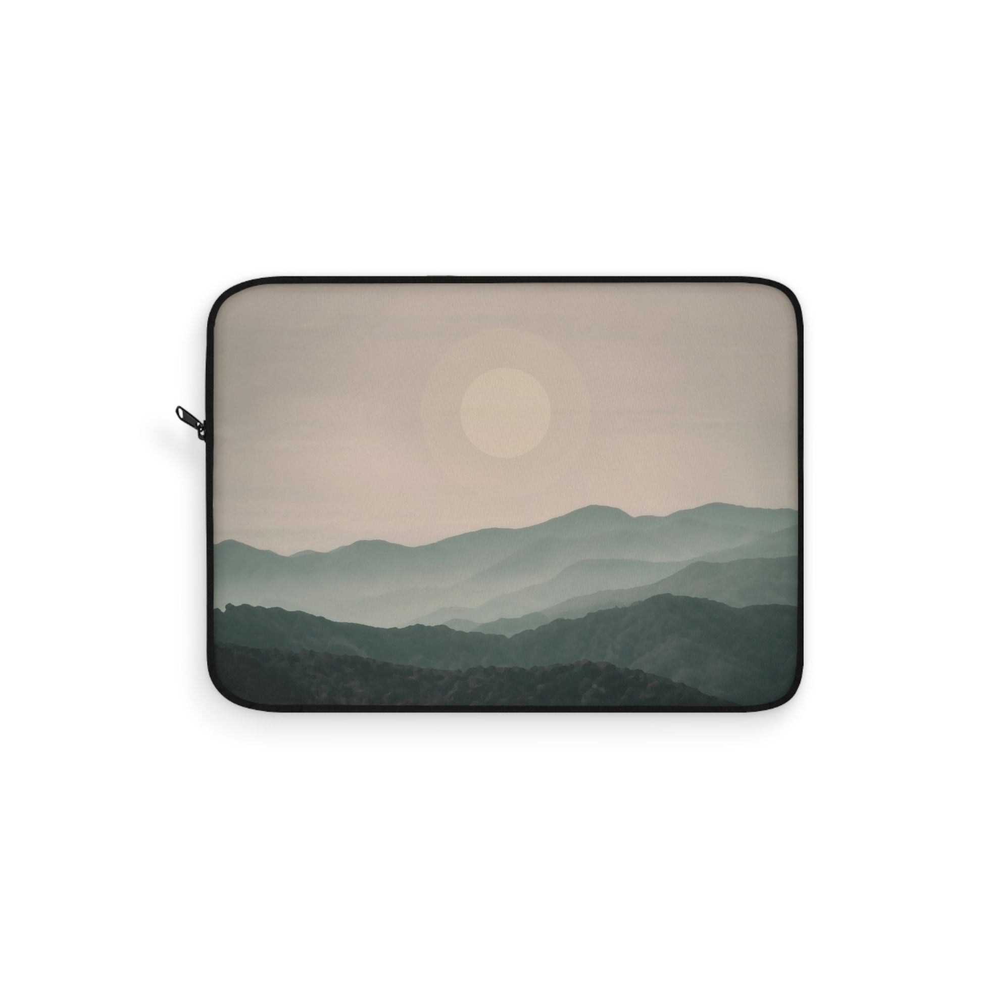 Landscape Foggy Forest Mountains Nature Modern Art Aesthetics Laptop Sleeve Ichaku [Perfect Gifts Selection]