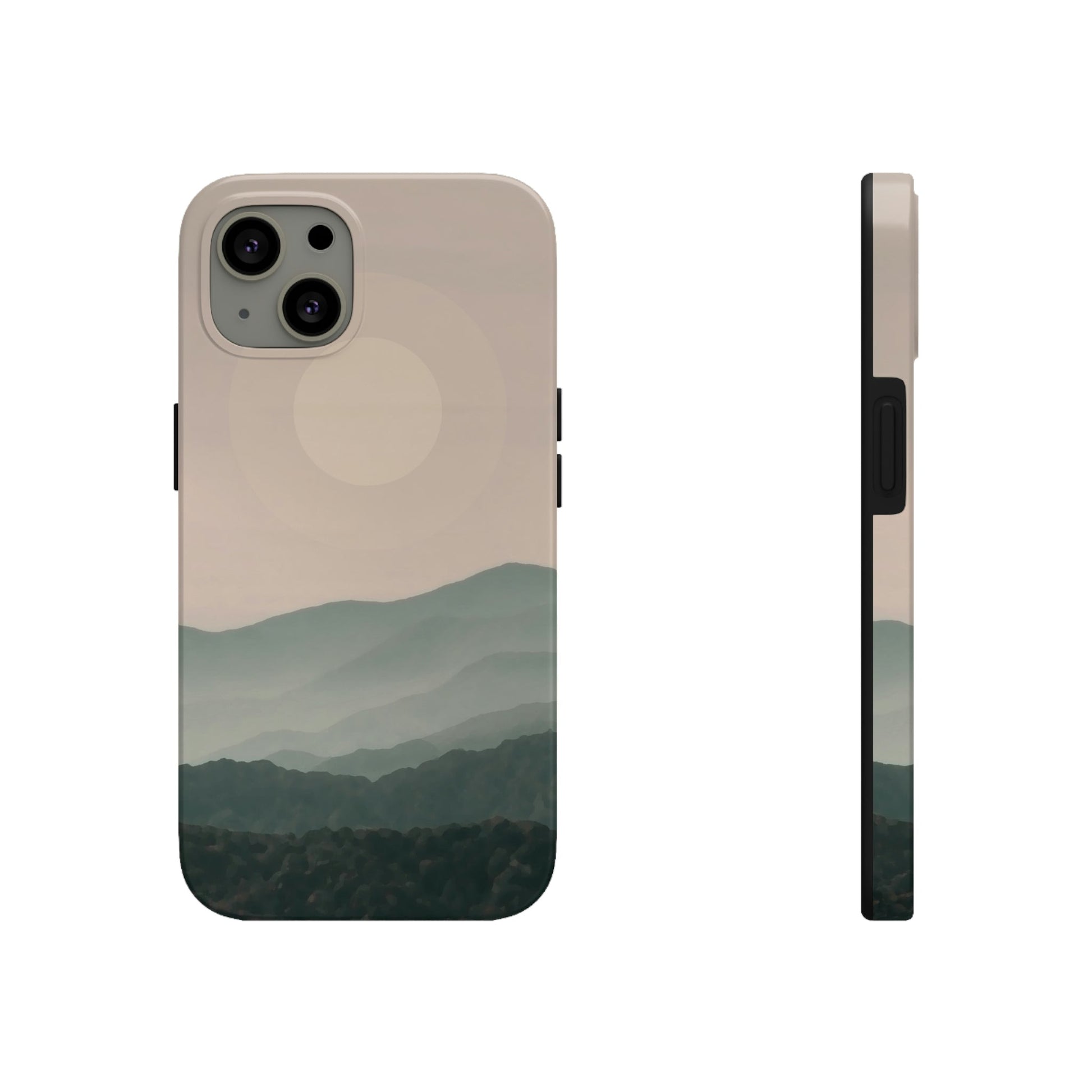 Landscape Foggy Forest Mountains Nature Modern Art Aesthetics Tough Phone Cases Case-Mate Ichaku [Perfect Gifts Selection]