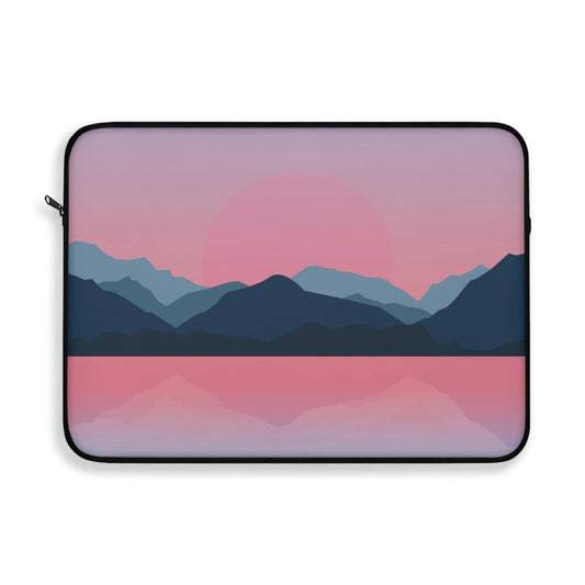Landscape Mountains Nature Watercolor Sunset Water Art Laptop Sleeve Ichaku [Perfect Gifts Selection]