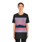 Landscape Mountains Nature Watercolor Sunset Water Unisex Jersey Short Sleeve T-Shirt Ichaku [Perfect Gifts Selection]