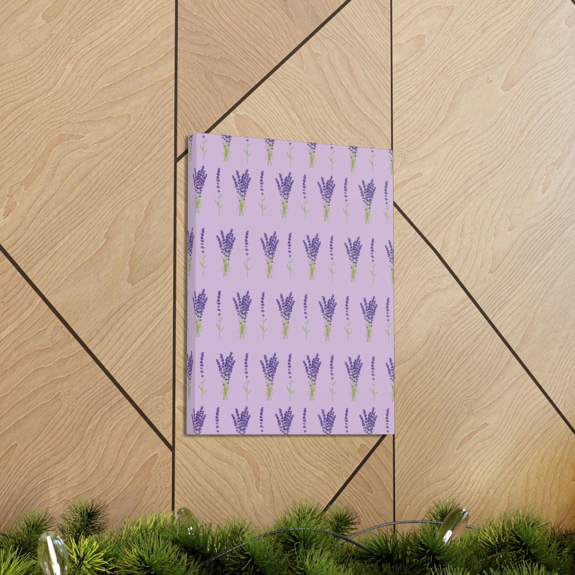 Lavender Aesthetic Pastel Purple Flowers Provence France Minimalist Art Canvas Gallery Wraps Ichaku [Perfect Gifts Selection]