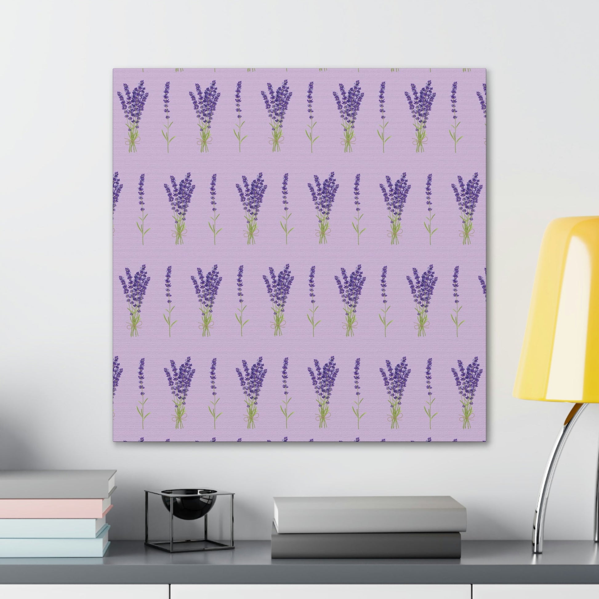 Lavender Aesthetic Pastel Purple Flowers Provence France Minimalist Art Canvas Gallery Wraps Ichaku [Perfect Gifts Selection]