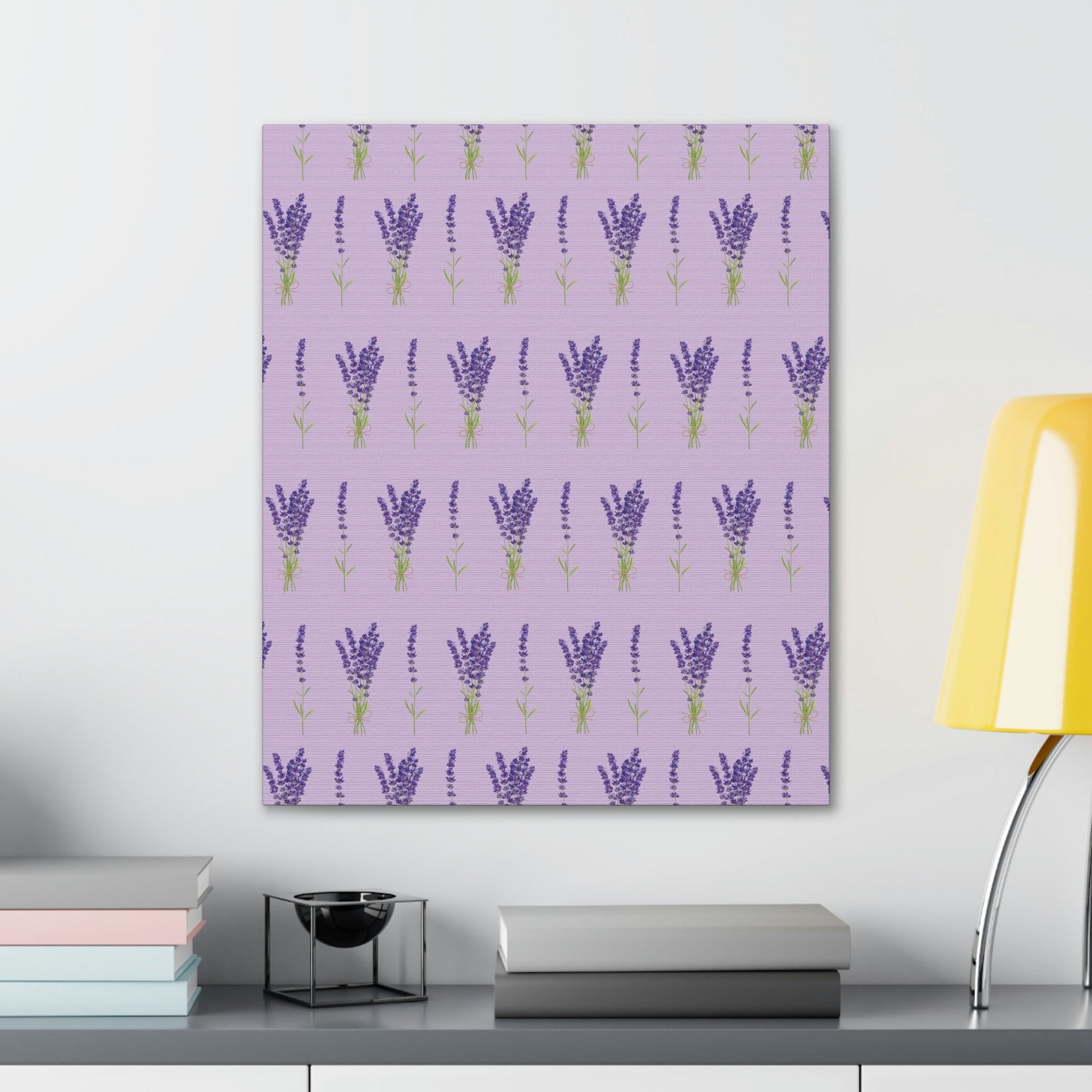 Lavender Aesthetic Pastel Purple Flowers Provence France Minimalist Art Canvas Gallery Wraps Ichaku [Perfect Gifts Selection]