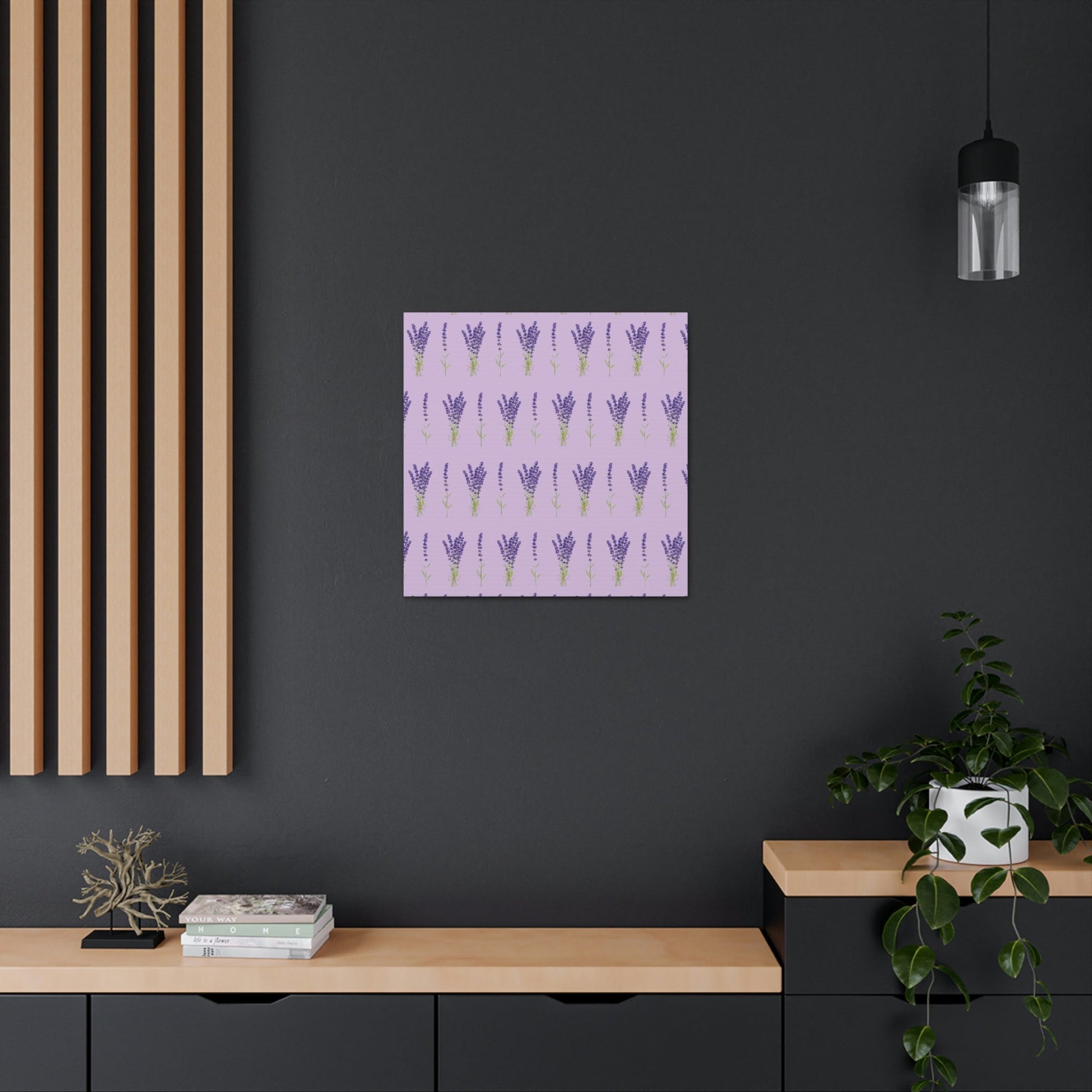 Lavender Aesthetic Pastel Purple Flowers Provence France Minimalist Art Canvas Gallery Wraps Ichaku [Perfect Gifts Selection]