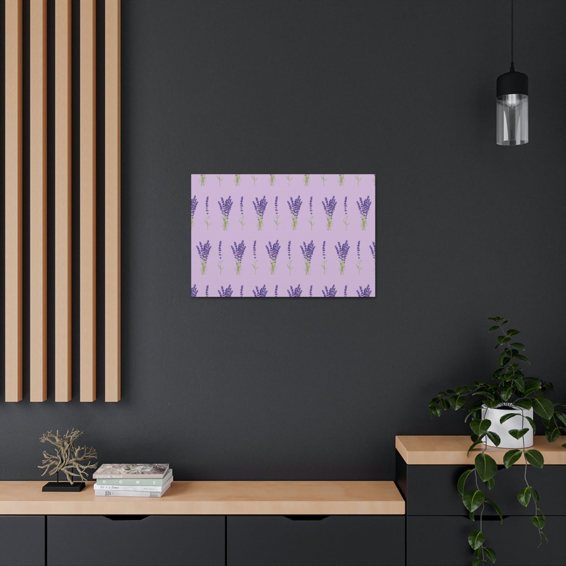 Lavender Aesthetic Pastel Purple Flowers Provence France Minimalist Art Canvas Gallery Wraps Ichaku [Perfect Gifts Selection]