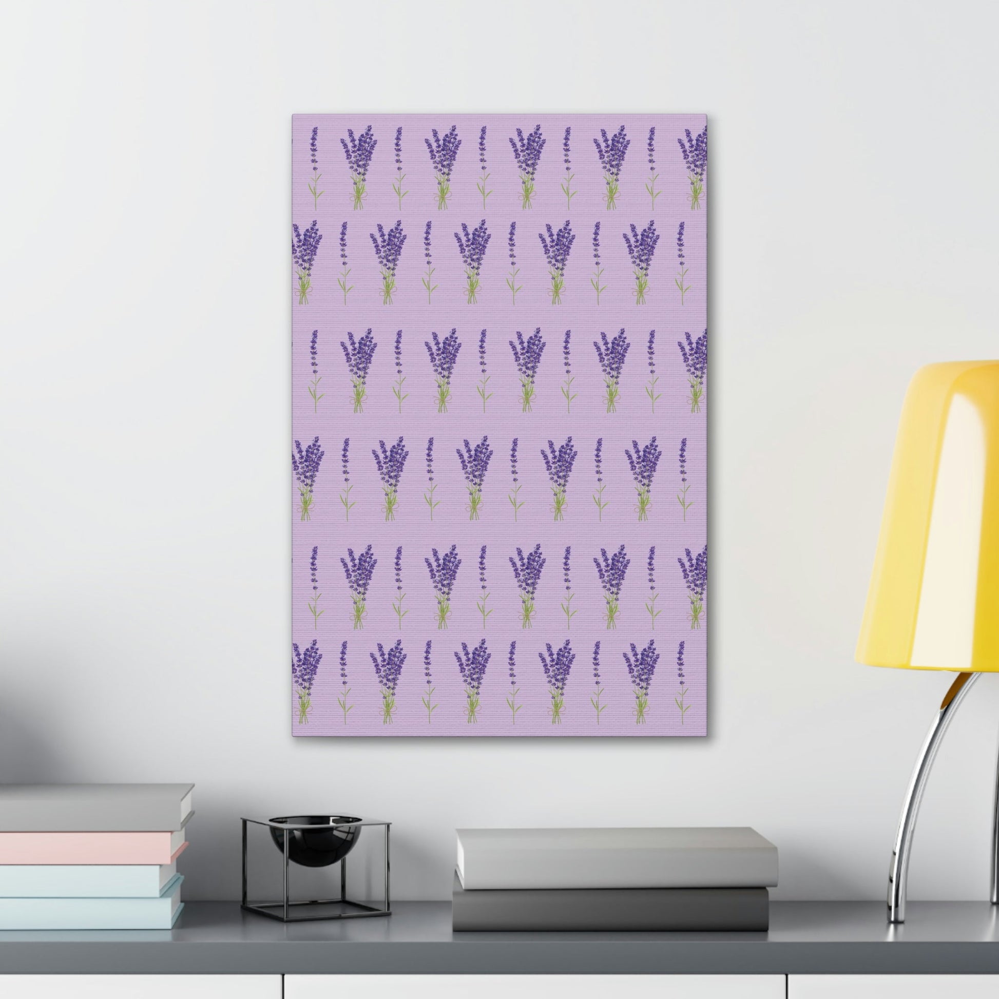 Lavender Aesthetic Pastel Purple Flowers Provence France Minimalist Art Canvas Gallery Wraps Ichaku [Perfect Gifts Selection]