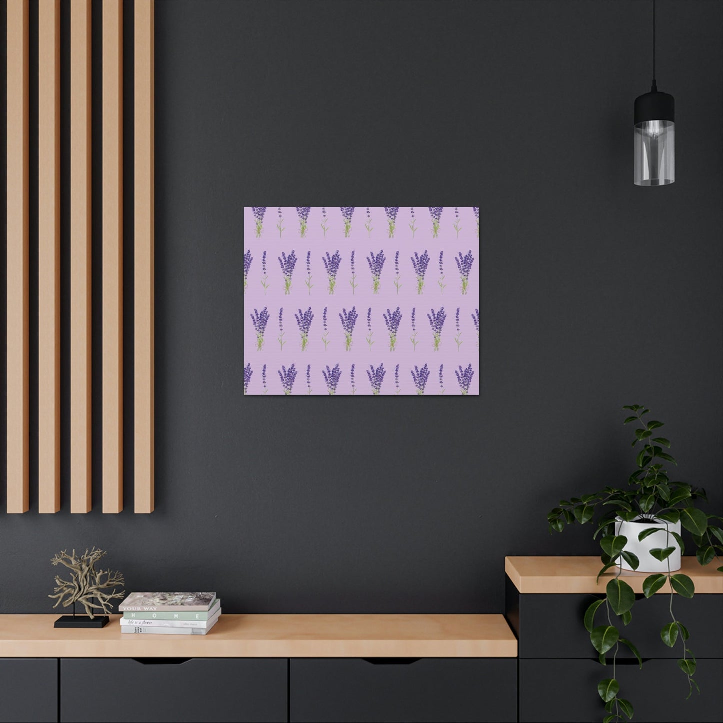 Lavender Aesthetic Pastel Purple Flowers Provence France Minimalist Art Canvas Gallery Wraps Ichaku [Perfect Gifts Selection]