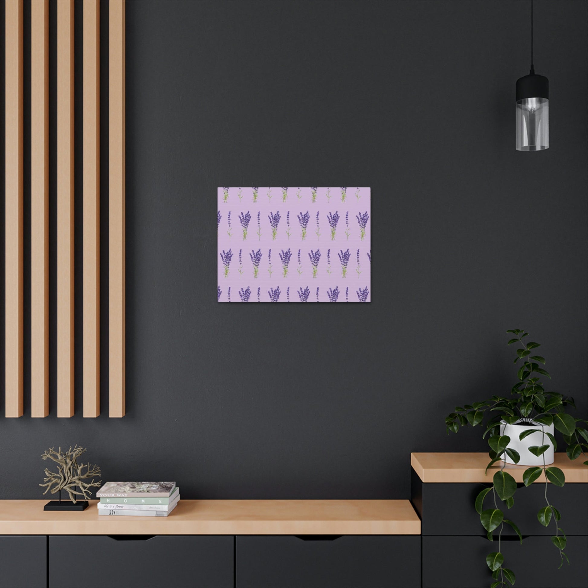 Lavender Aesthetic Pastel Purple Flowers Provence France Minimalist Art Canvas Gallery Wraps Ichaku [Perfect Gifts Selection]