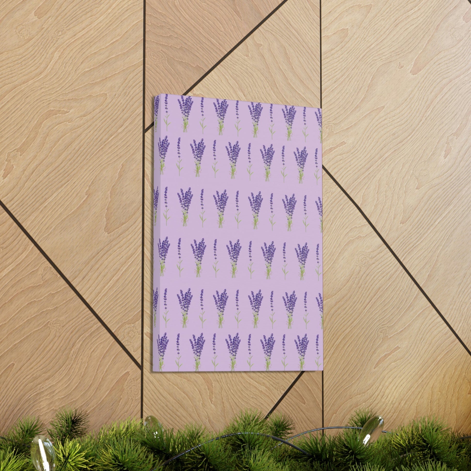 Lavender Aesthetic Pastel Purple Flowers Provence France Minimalist Art Canvas Gallery Wraps Ichaku [Perfect Gifts Selection]