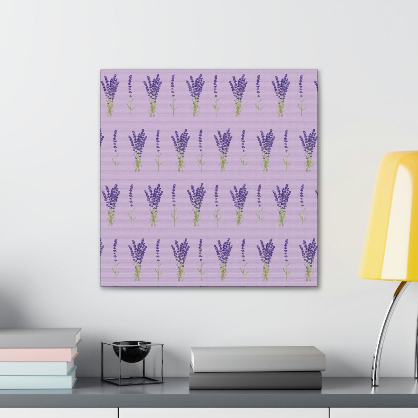 Lavender Aesthetic Pastel Purple Flowers Provence France Minimalist Art Canvas Gallery Wraps Ichaku [Perfect Gifts Selection]