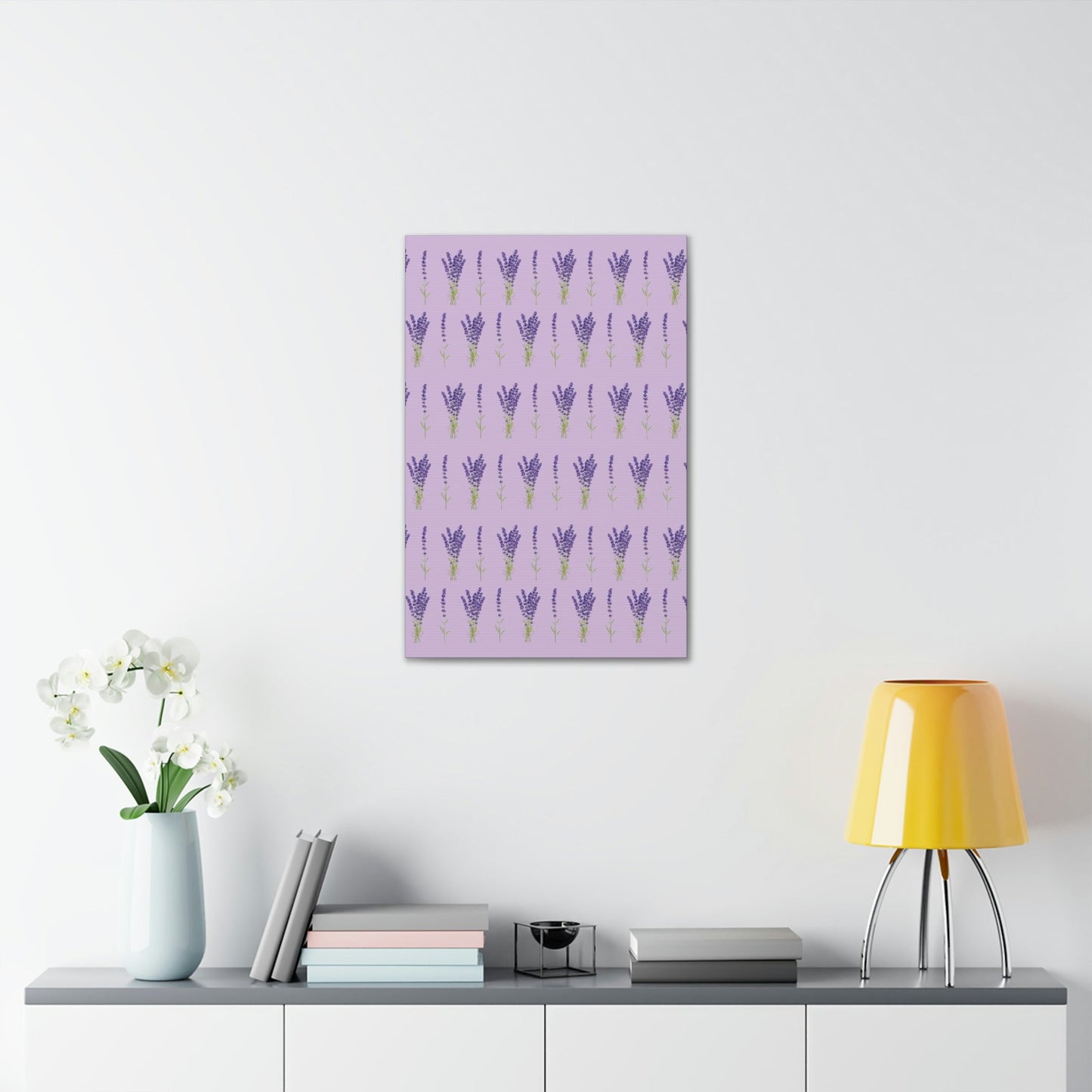 Lavender Aesthetic Pastel Purple Flowers Provence France Minimalist Art Canvas Gallery Wraps Ichaku [Perfect Gifts Selection]