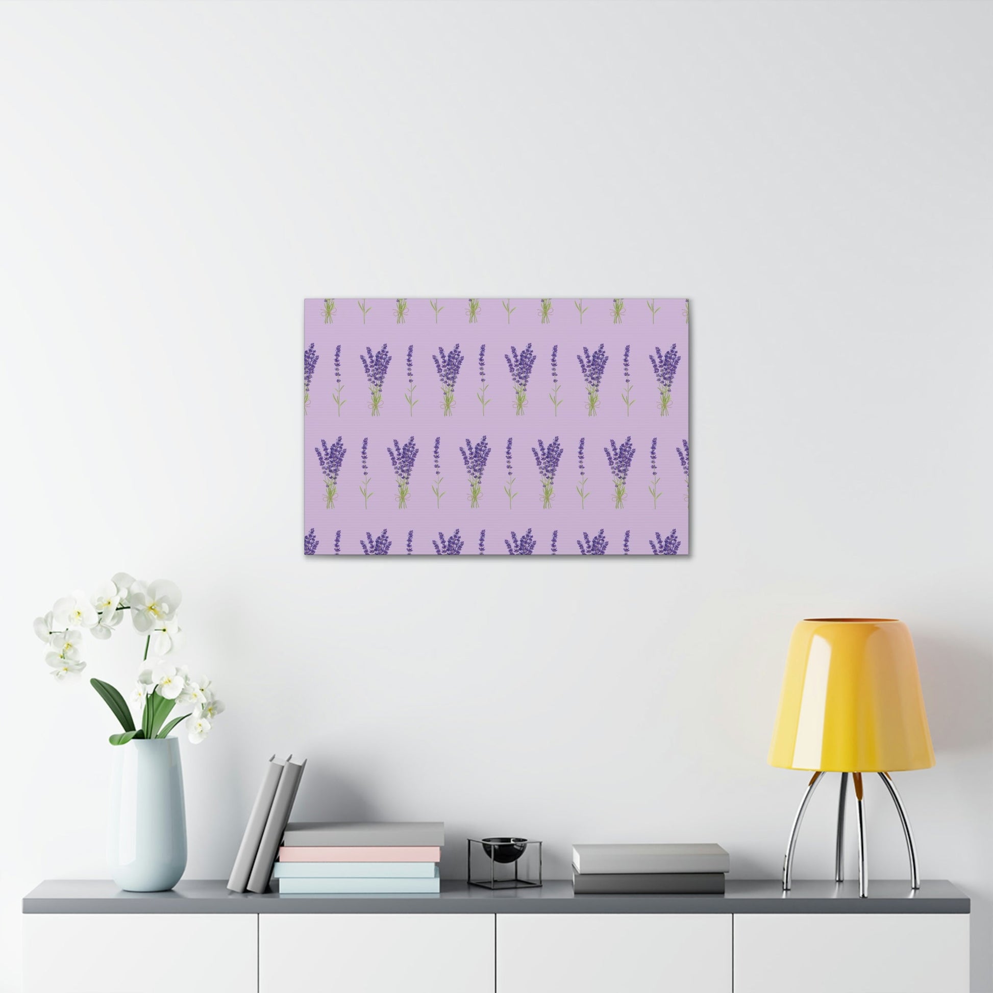 Lavender Aesthetic Pastel Purple Flowers Provence France Minimalist Art Canvas Gallery Wraps Ichaku [Perfect Gifts Selection]