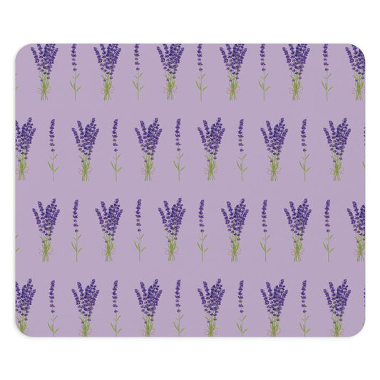 Lavender Aesthetic Pastel Purple Flowers Provence France Minimalist Art Ergonomic Non-slip Creative Design Mouse Pad Ichaku [Perfect Gifts Selection]