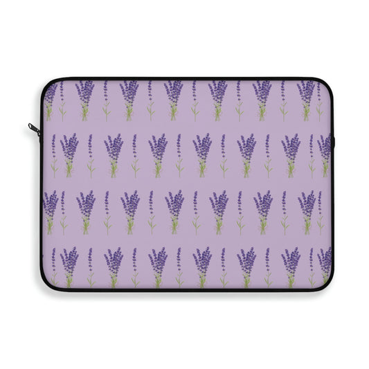 Lavender Aesthetic Pastel Purple Flowers Provence France Minimalist Art Laptop Sleeve Ichaku [Perfect Gifts Selection]