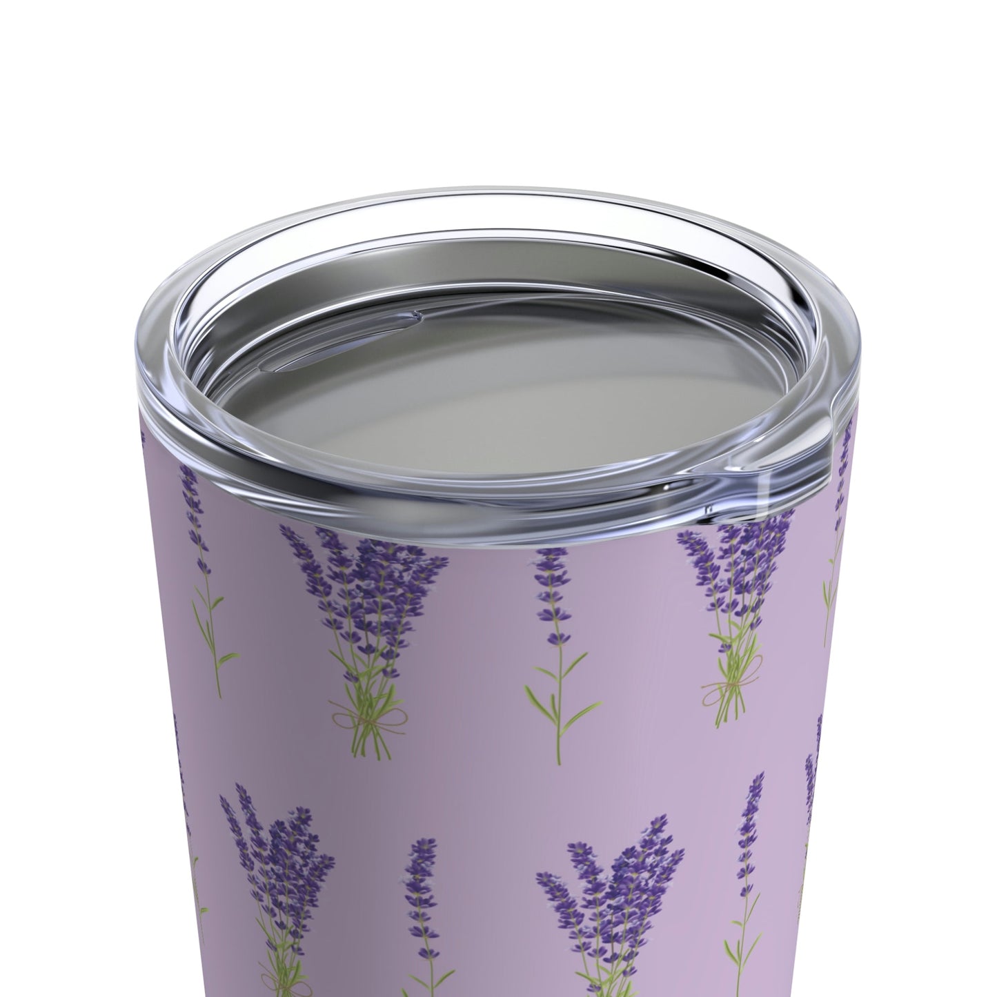 Lavender Aesthetic Pastel Purple Flowers Provence France Minimalist Art Stainless Steel Hot or Cold Vacuum Tumbler 20oz Ichaku [Perfect Gifts Selection]
