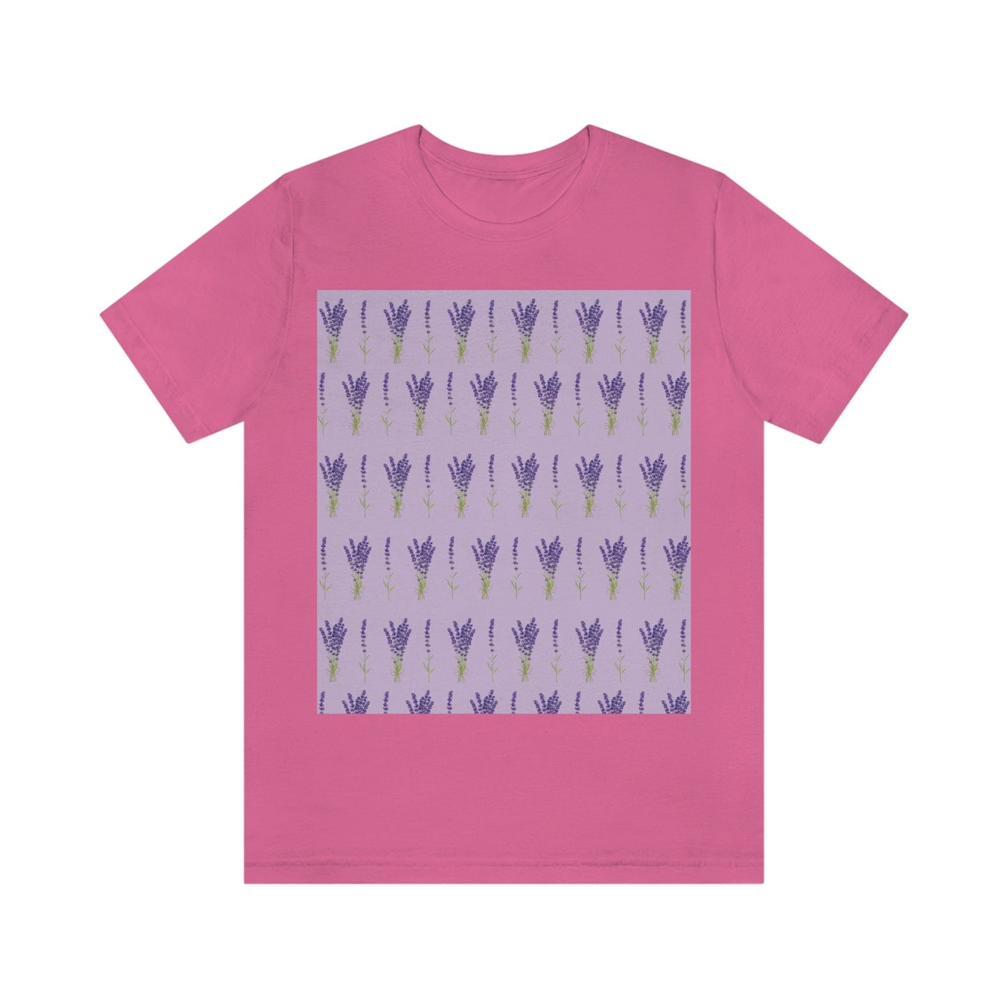 Lavender Aesthetic Pastel Purple Flowers Provence France Minimalist Art Unisex Jersey Short Sleeve T-Shirt Ichaku [Perfect Gifts Selection]