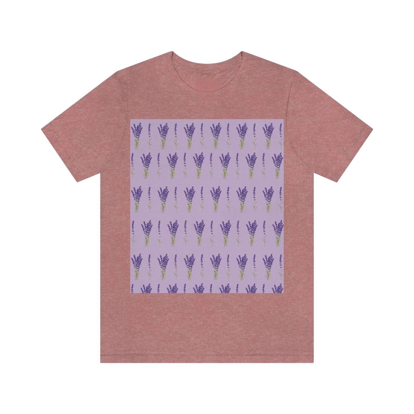 Lavender Aesthetic Pastel Purple Flowers Provence France Minimalist Art Unisex Jersey Short Sleeve T-Shirt Ichaku [Perfect Gifts Selection]