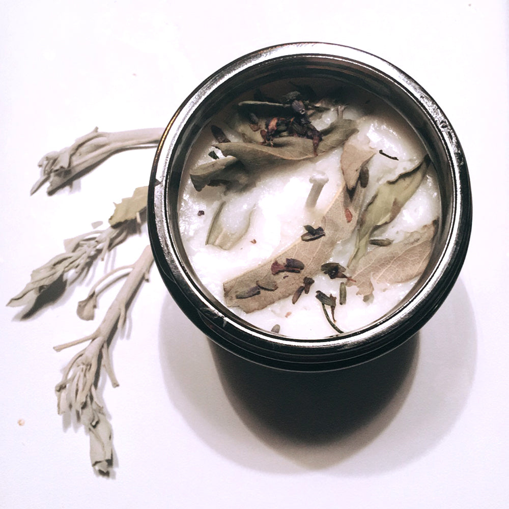 Lavender + White Sage Aromatherapy Scented Soy Wax Candle Ichaku [Perfect Gifts Selection]