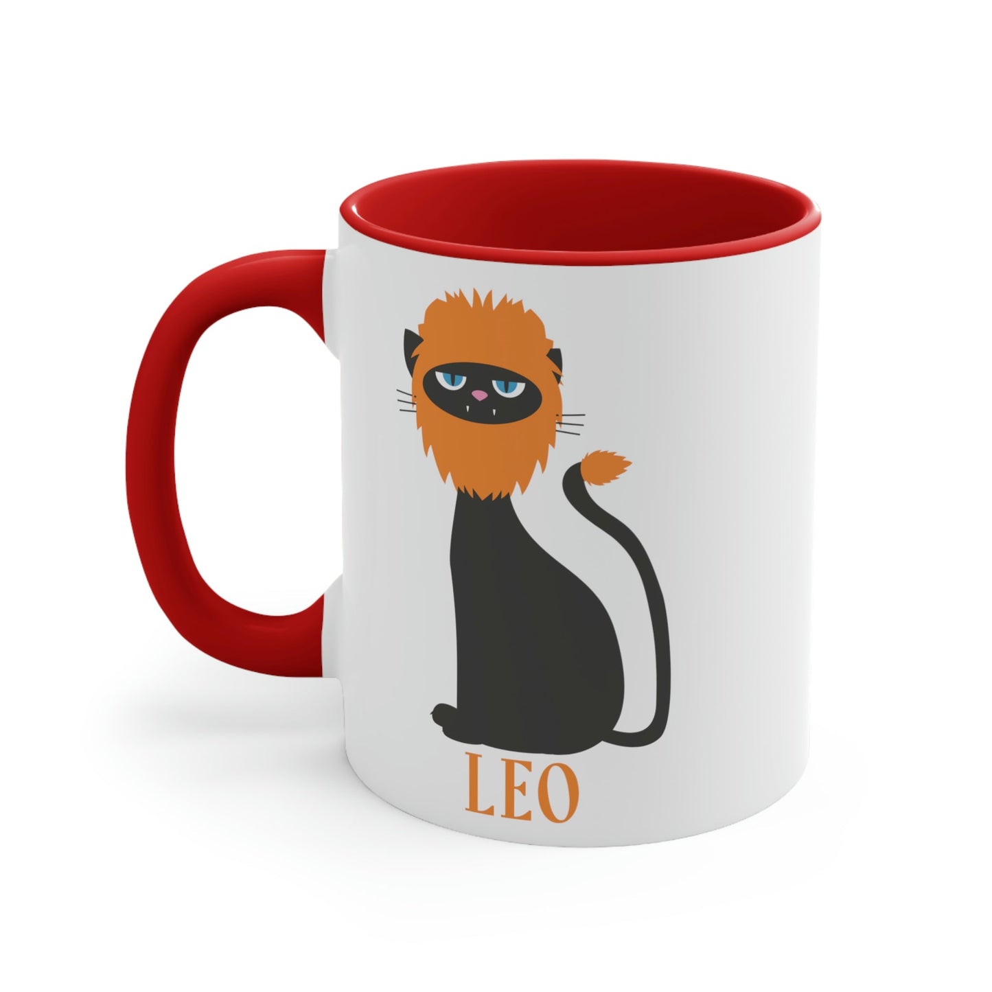 Leo Cat Zodiac Sign Classic Accent Coffee Mug 11oz Ichaku [Perfect Gifts Selection]