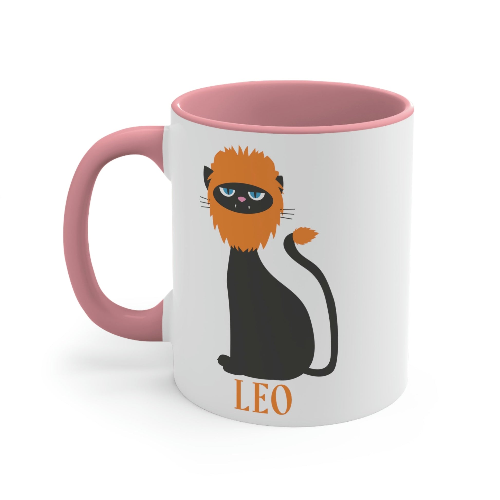 Leo Cat Zodiac Sign Classic Accent Coffee Mug 11oz Ichaku [Perfect Gifts Selection]
