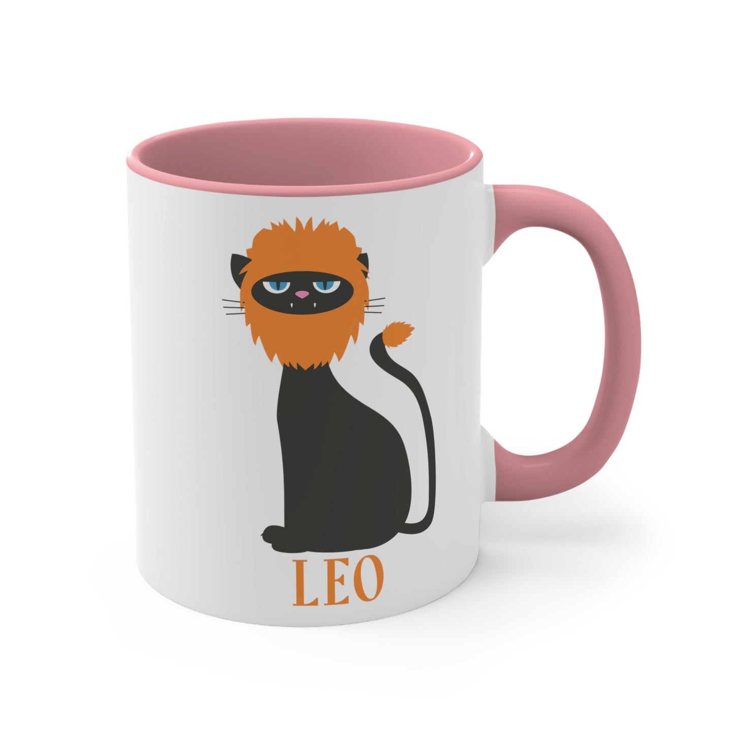 Leo Cat Zodiac Sign Classic Accent Coffee Mug 11oz Ichaku [Perfect Gifts Selection]