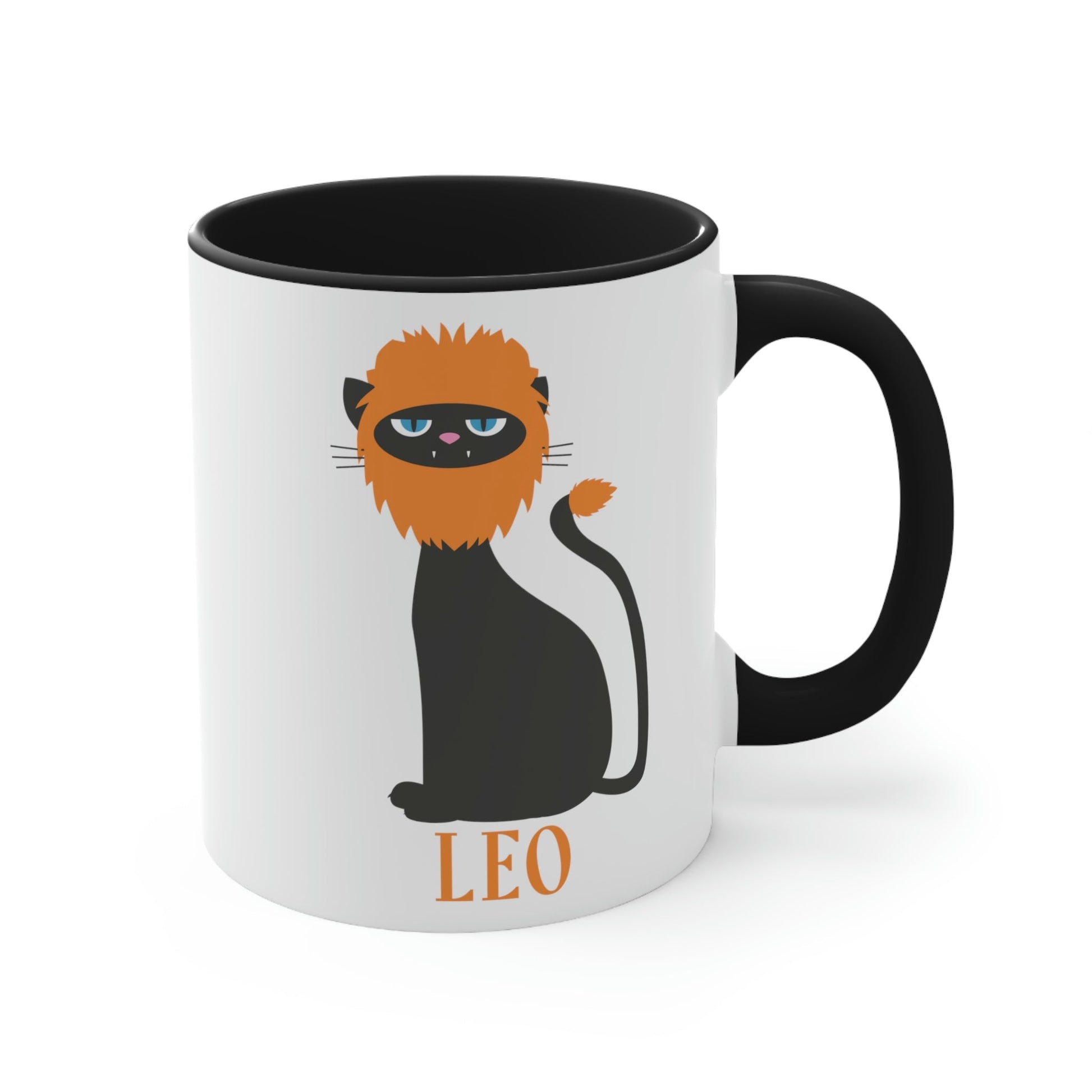 Leo Cat Zodiac Sign Classic Accent Coffee Mug 11oz Ichaku [Perfect Gifts Selection]