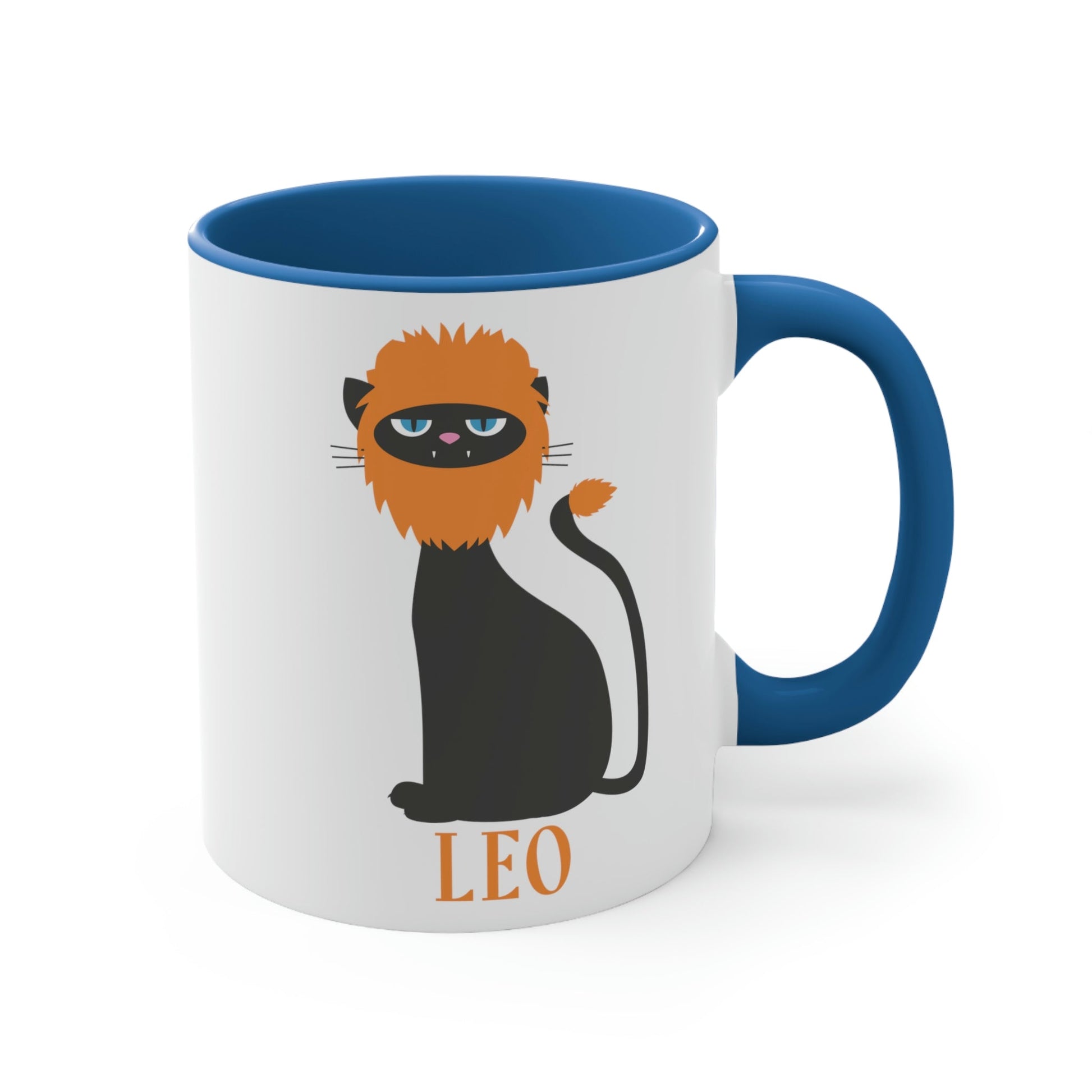 Leo Cat Zodiac Sign Classic Accent Coffee Mug 11oz Ichaku [Perfect Gifts Selection]