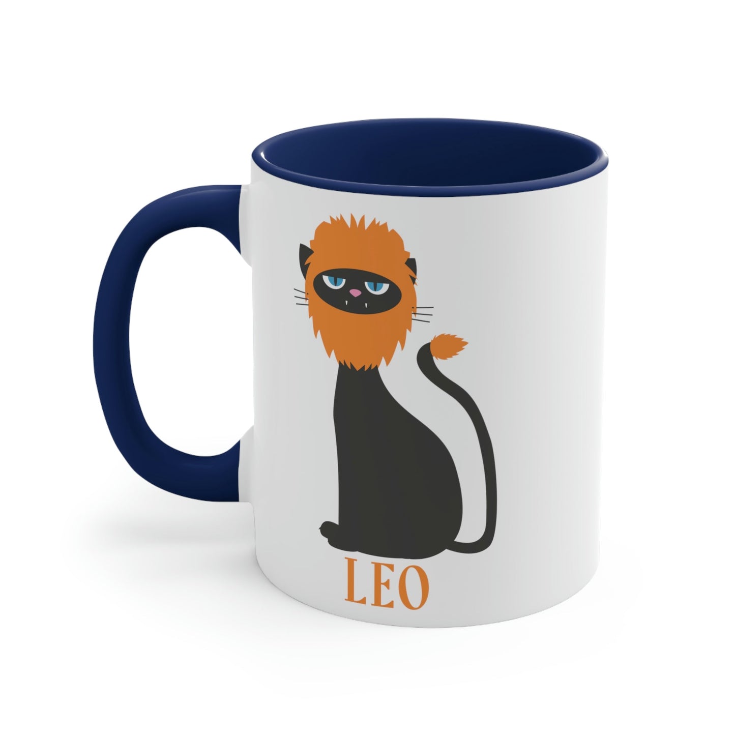 Leo Cat Zodiac Sign Classic Accent Coffee Mug 11oz Ichaku [Perfect Gifts Selection]