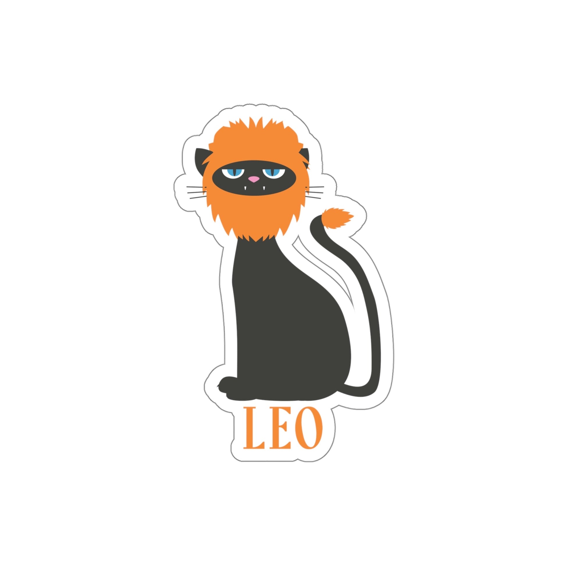 Leo Cat Zodiac Sign Die-Cut Sticker Ichaku [Perfect Gifts Selection]