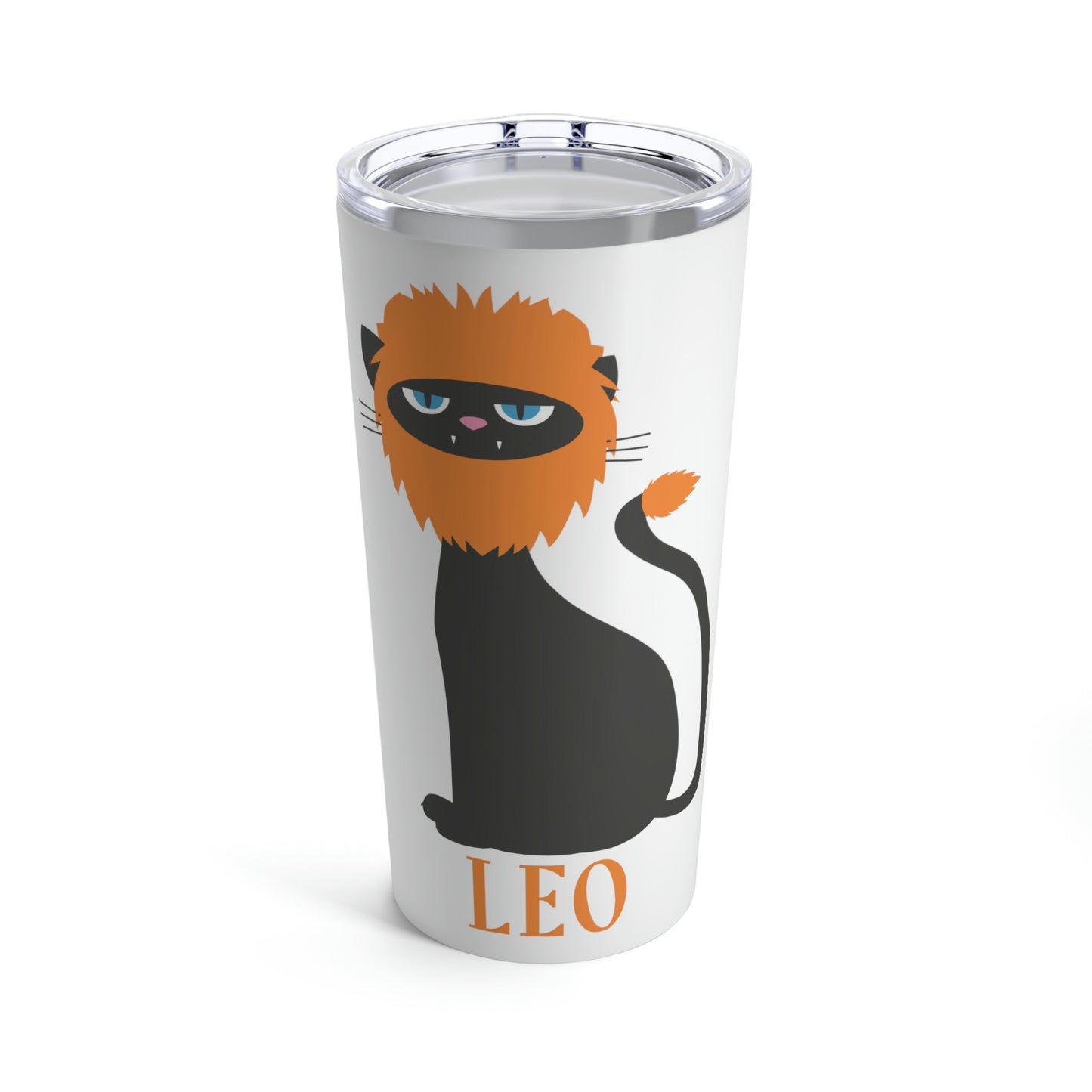Leo Cat Zodiac Sign Stainless Steel Hot or Cold Vacuum Tumbler 20oz Ichaku [Perfect Gifts Selection]