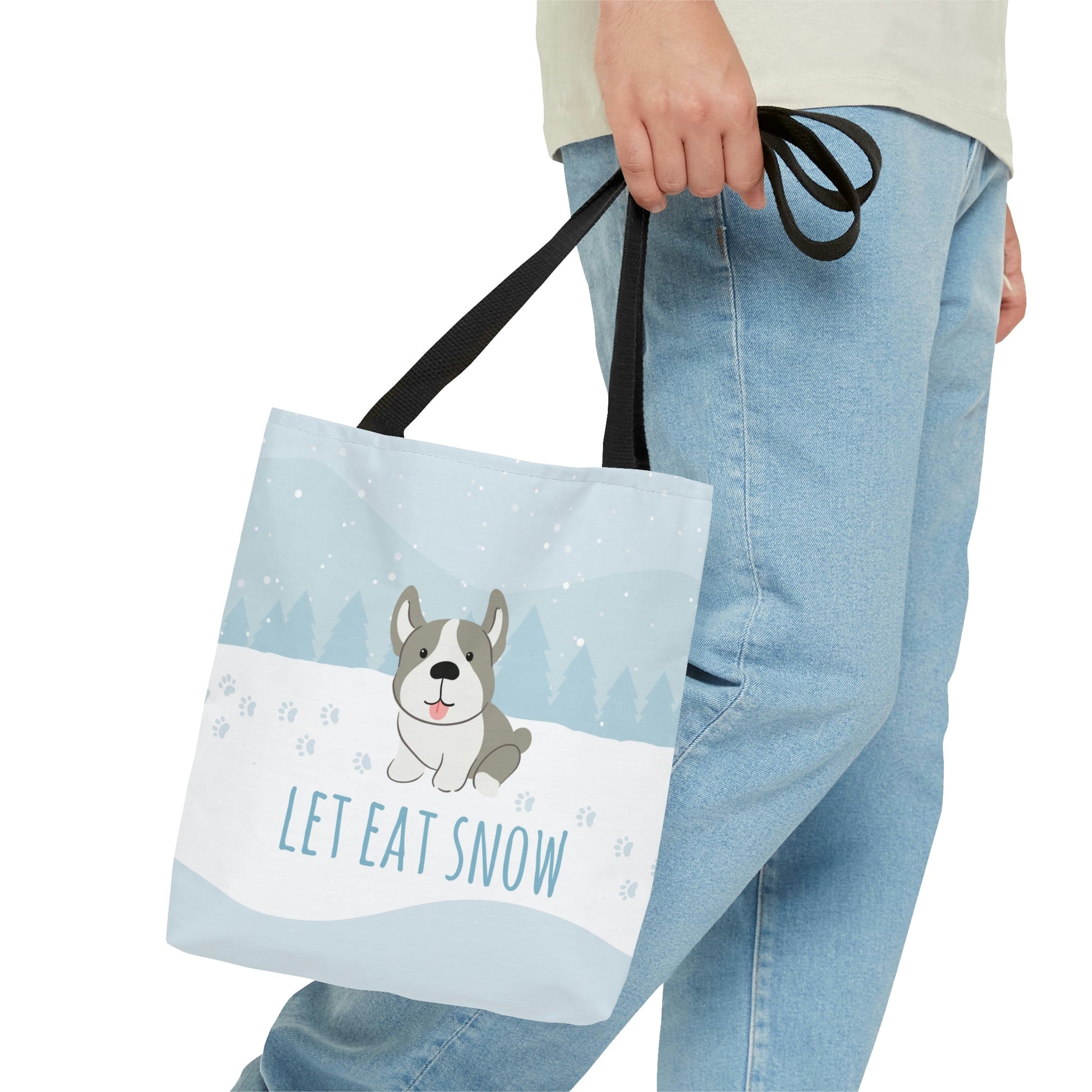 Let Eat Snow Cute Dog Anime Snow AOP Tote Bag Ichaku [Perfect Gifts Selection]