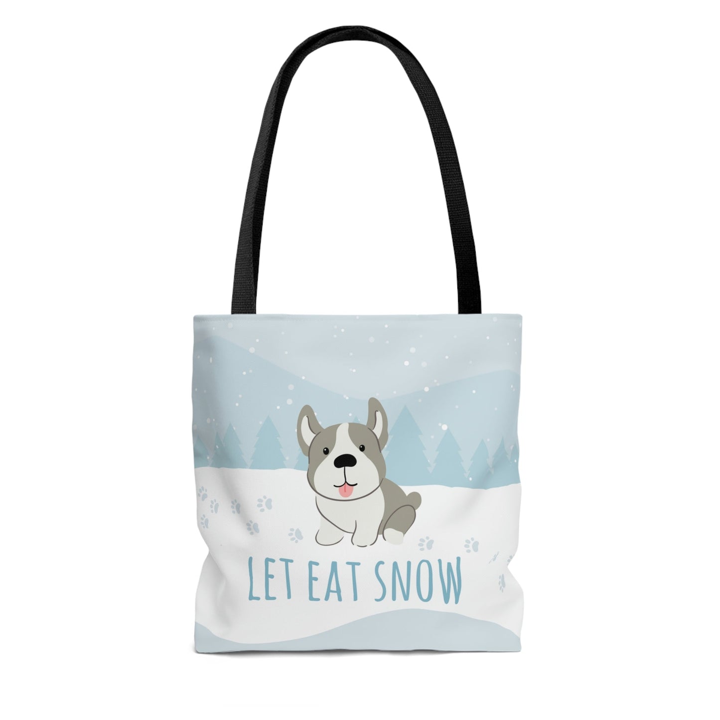 Let Eat Snow Cute Dog Anime Snow AOP Tote Bag Ichaku [Perfect Gifts Selection]