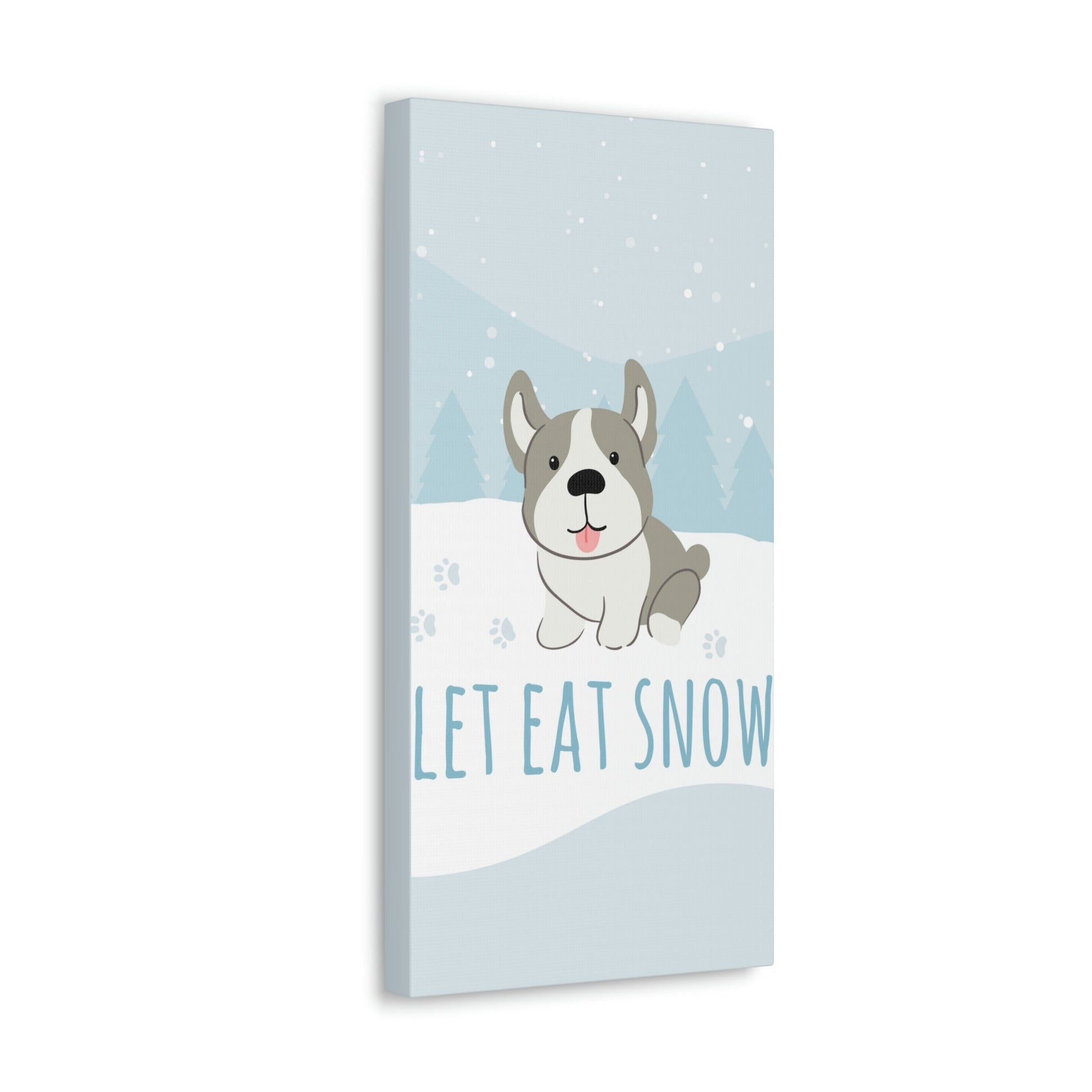 Let Eat Snow Cute Dog Anime Snow Classic Art Canvas Gallery Wraps Ichaku [Perfect Gifts Selection]