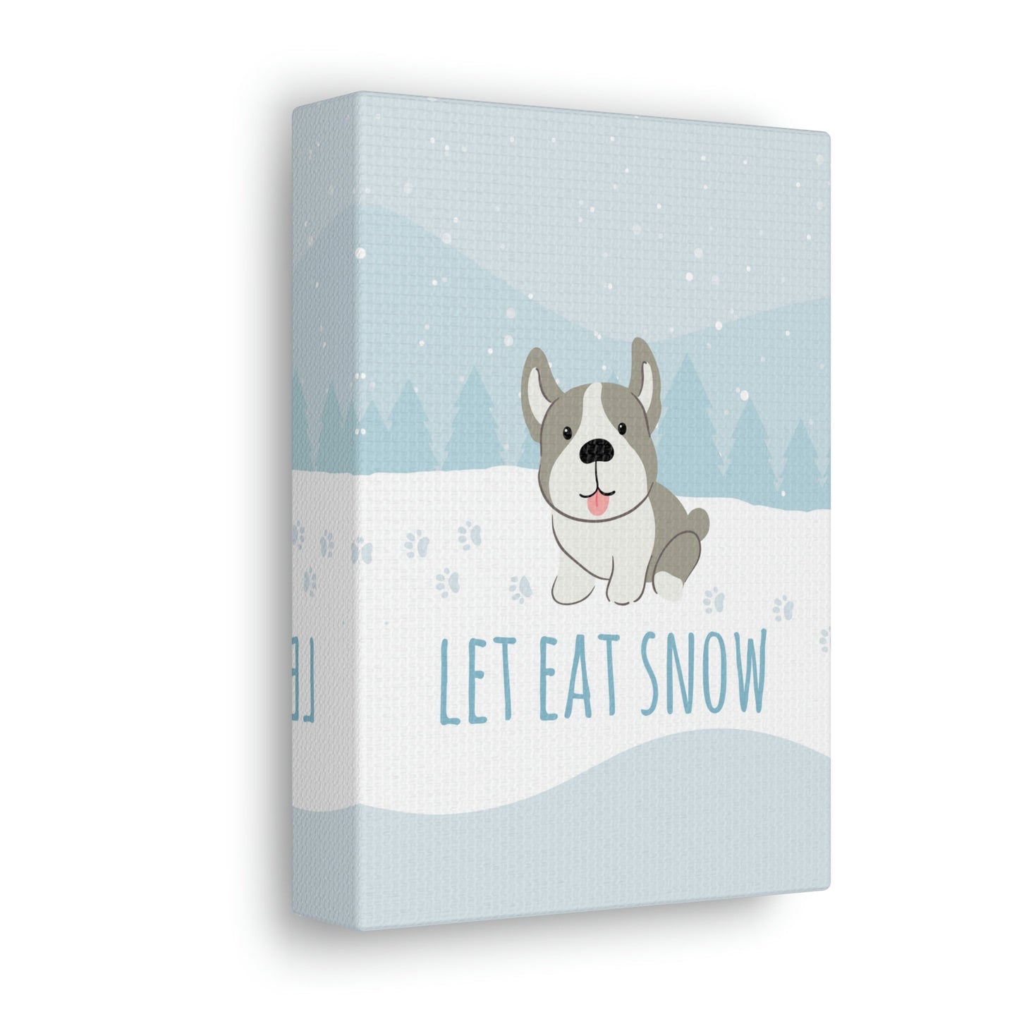 Let Eat Snow Cute Dog Anime Snow Classic Art Canvas Gallery Wraps Ichaku [Perfect Gifts Selection]