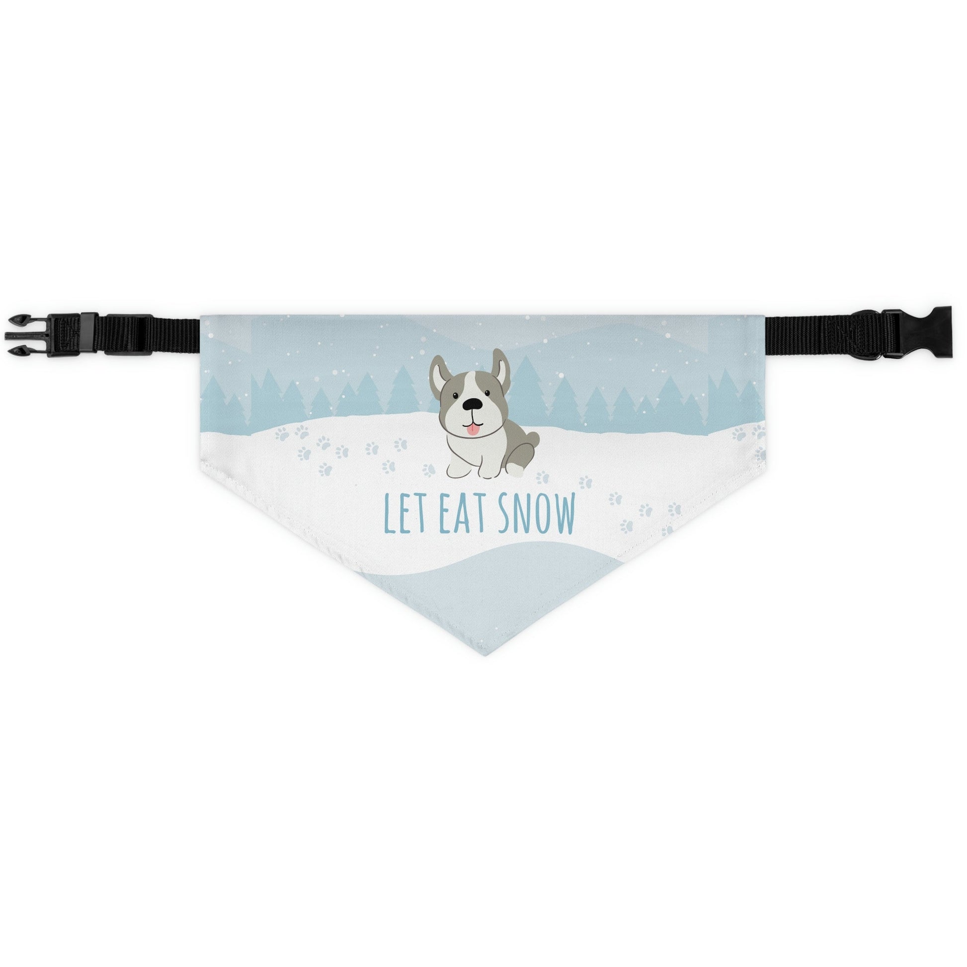 Let Eat Snow Cute Dog Anime Snow Design Pet Bandana Collar Ichaku [Perfect Gifts Selection]