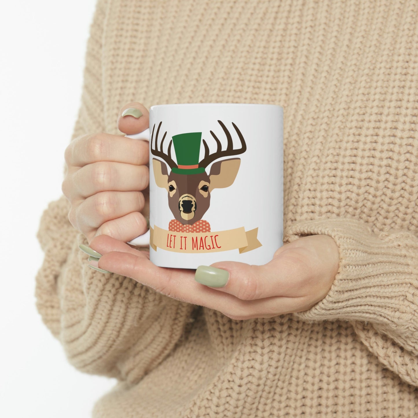 Let It Magic Christmas New Year Ceramic Mug 11oz Ichaku [Perfect Gifts Selection]