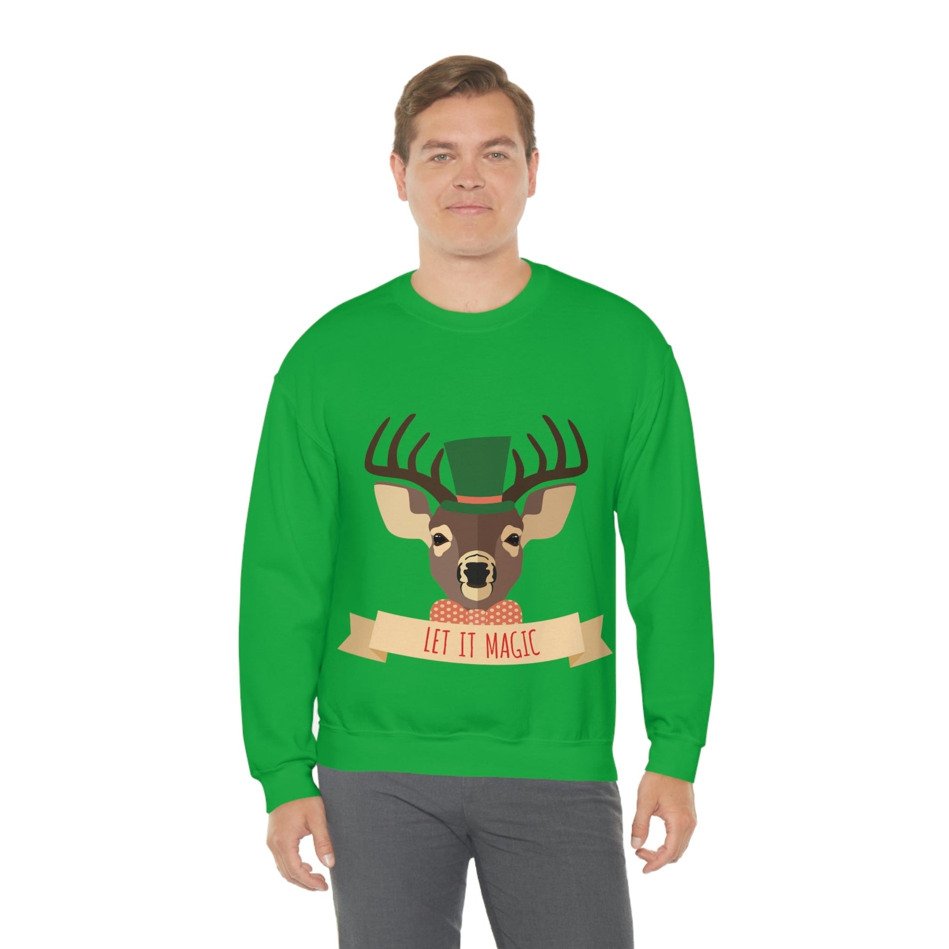 Let It Magic Christmas New Year Unisex Heavy Blend™ Crewneck Sweatshirt Ichaku [Perfect Gifts Selection]